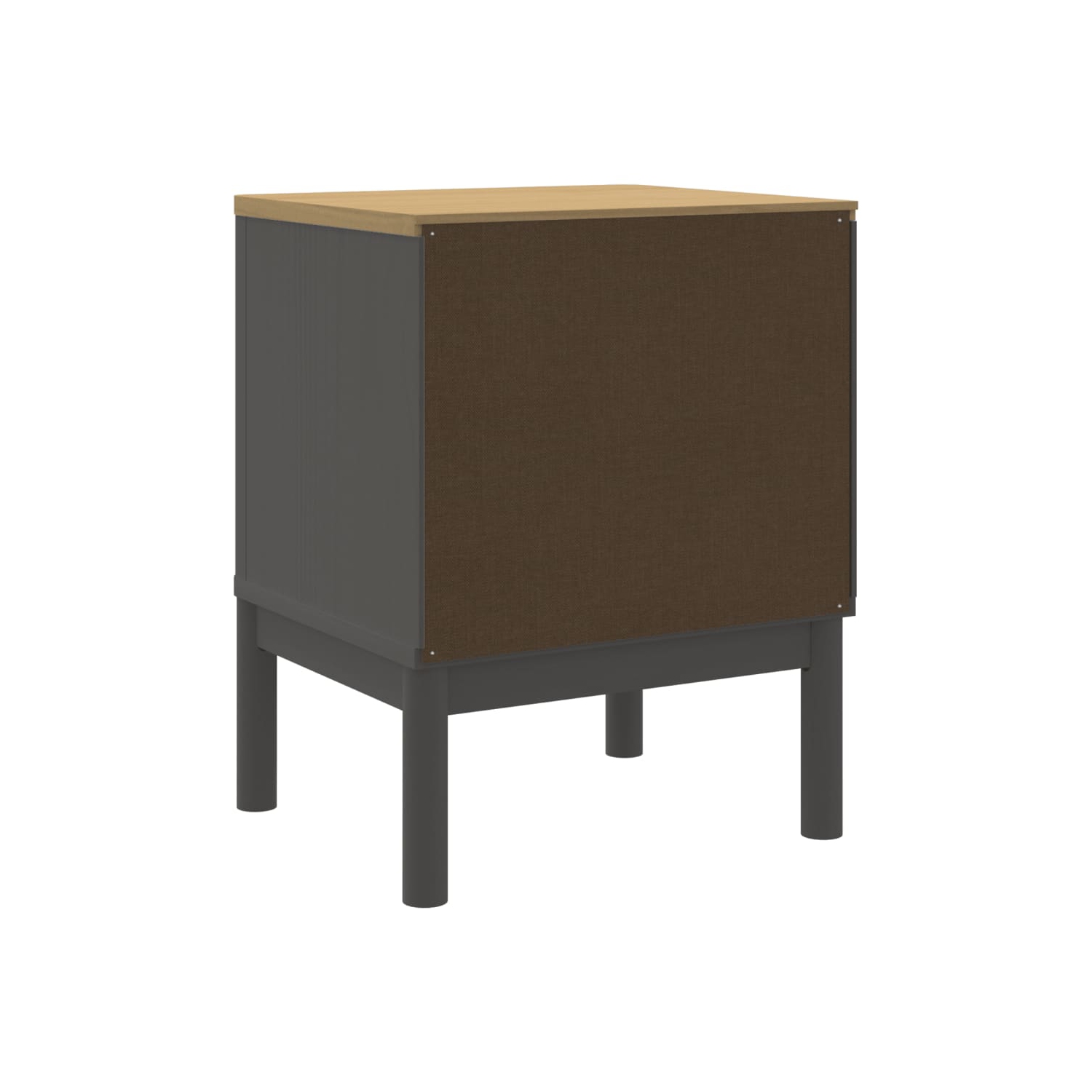 vidaXL Bedside Cabinet FLORO Grey 45x39x57 cm Solid Wood Pine