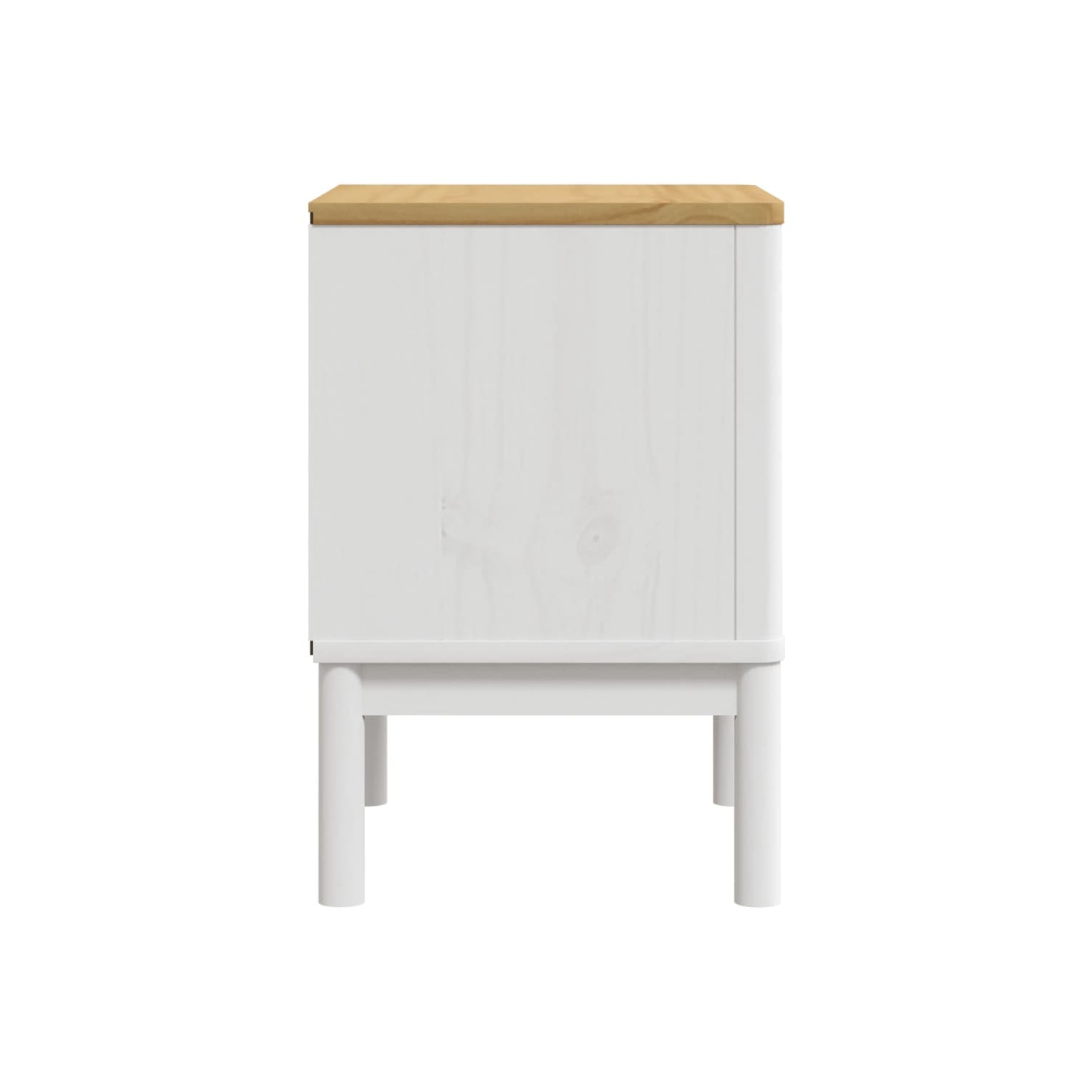 vidaXL Bedside Cabinet FLORO White 45x39x57 cm Solid Wood Pine