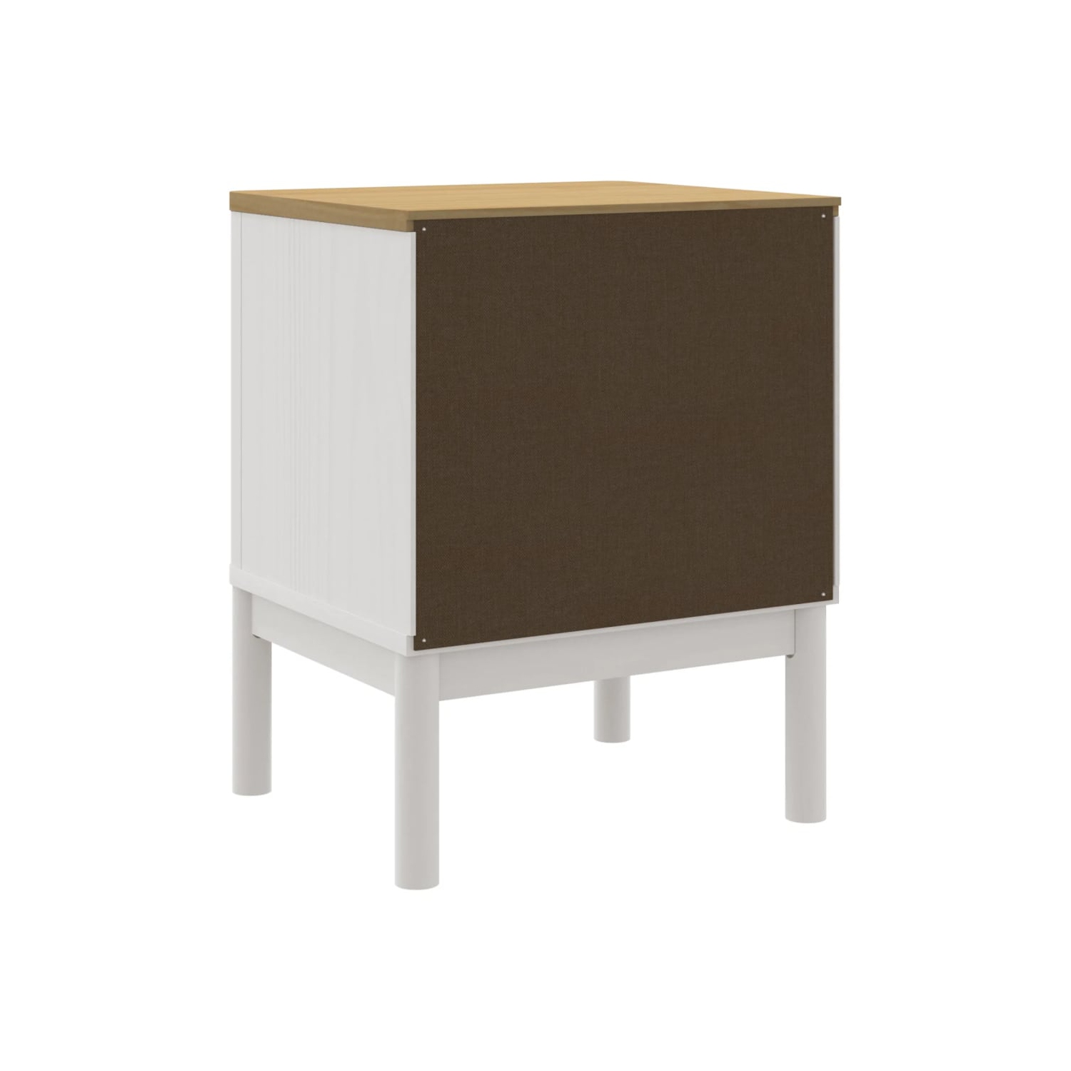 vidaXL Bedside Cabinet FLORO White 45x39x57 cm Solid Wood Pine