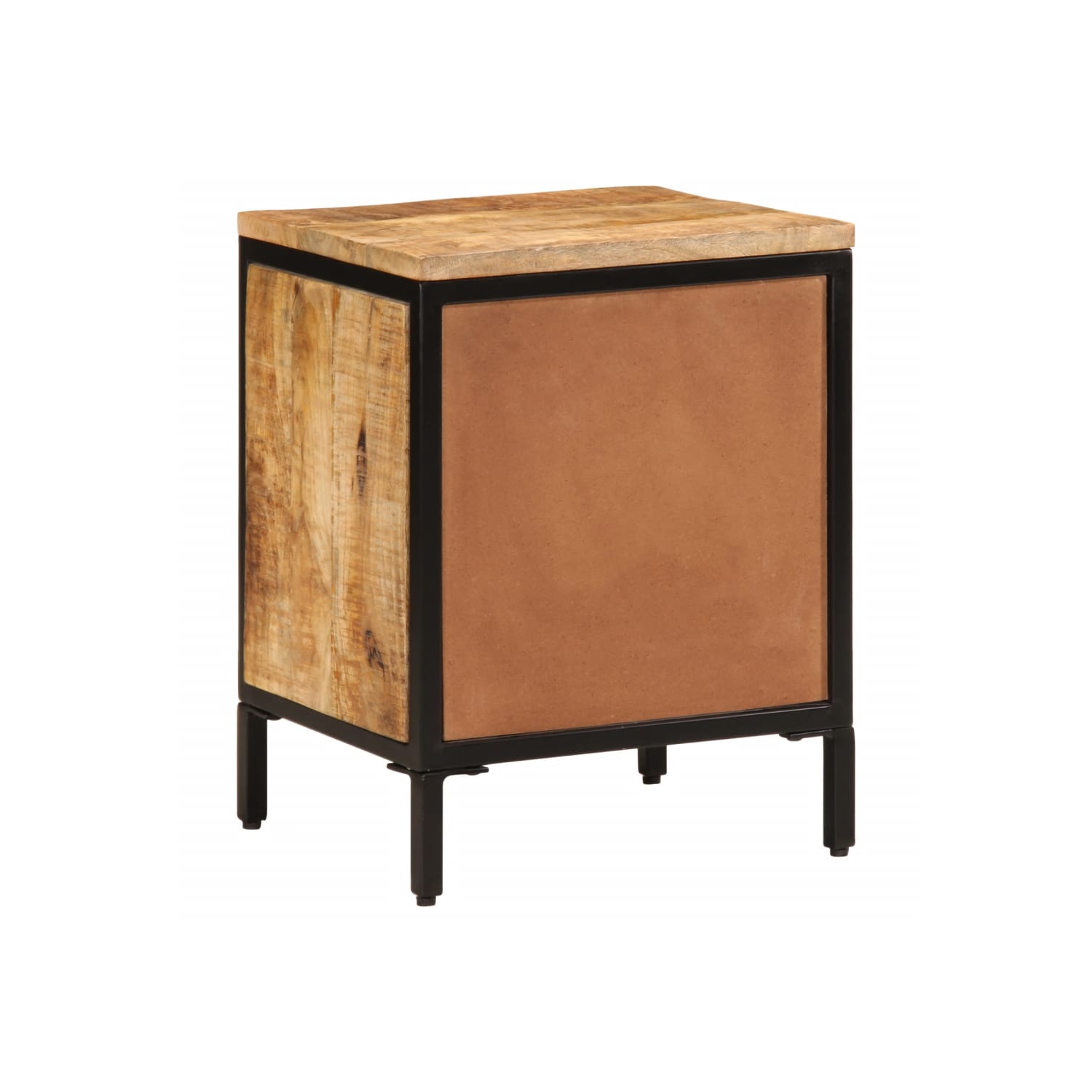 Armoire de lit à 2 tiroirs vidaXL 40 x 35 x 53 cm bois massif rugueux Mangue