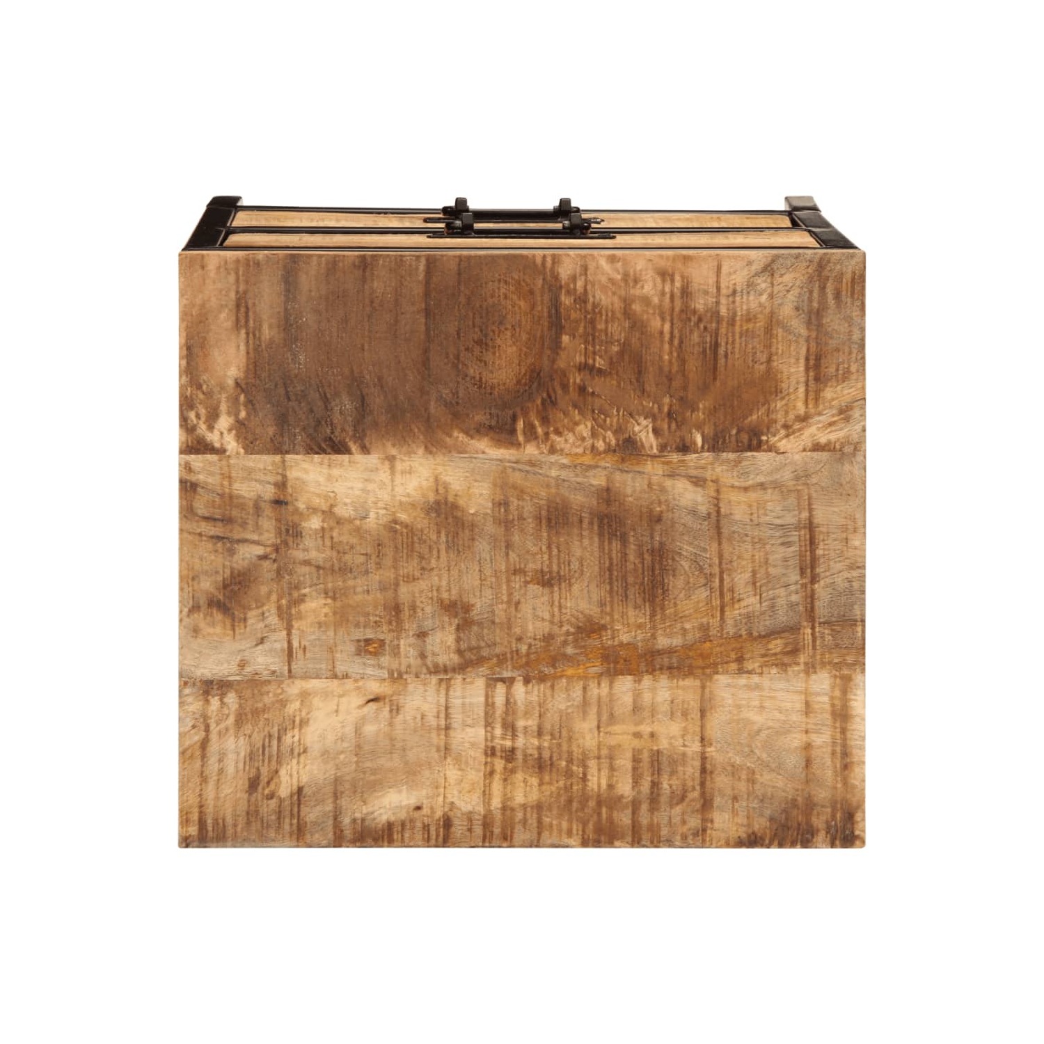 Armoire de lit à 2 tiroirs vidaXL 40 x 35 x 53 cm bois massif rugueux Mangue