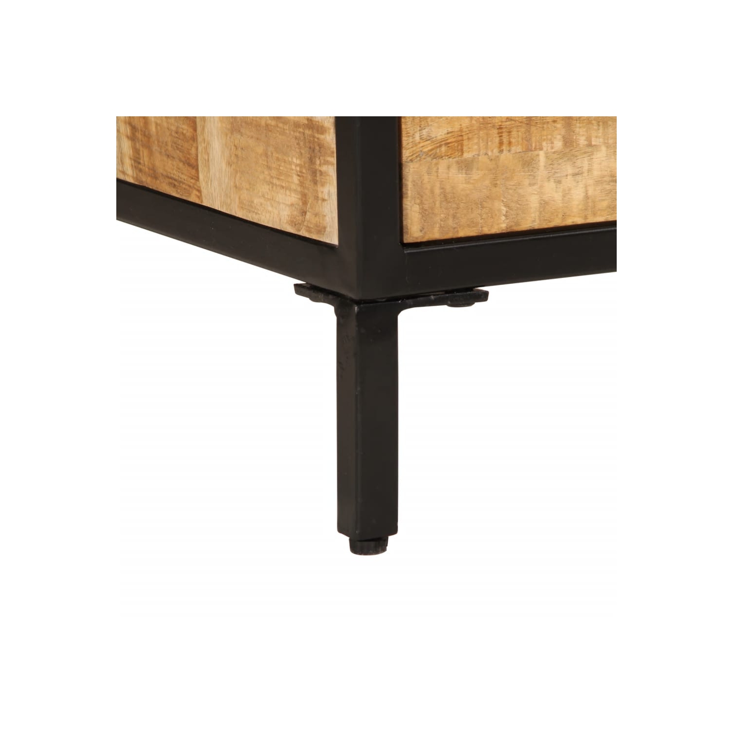 Armoire de lit à 2 tiroirs vidaXL 40 x 35 x 53 cm bois massif rugueux Mangue