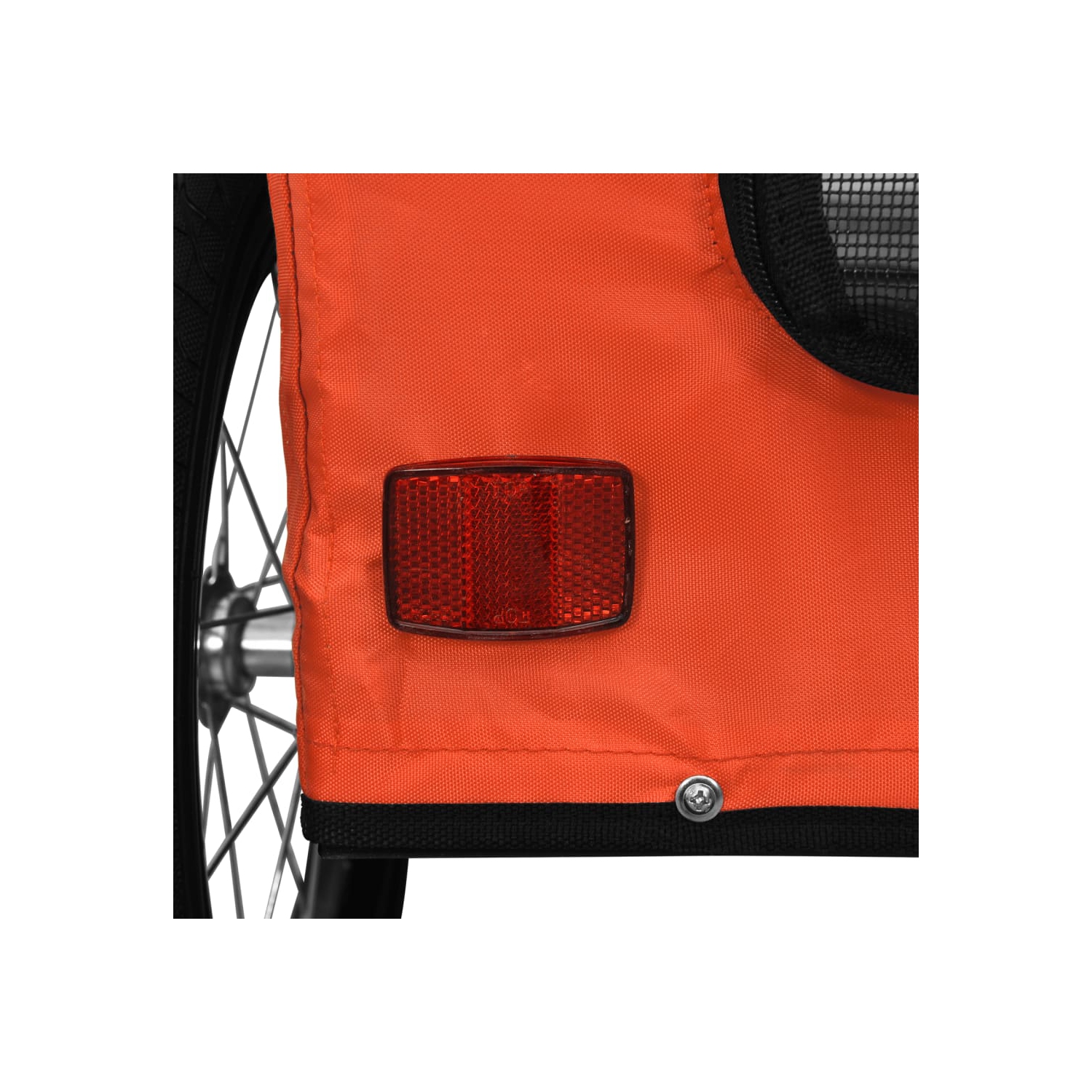 Remorque de vélo pour animal de compagnie en tissu et fer rouge et gris Oxford