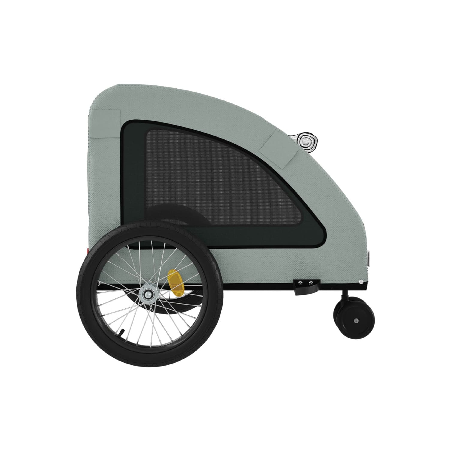 VidaXL Pet Bike Trailer Grey Oxford Fabric et fer