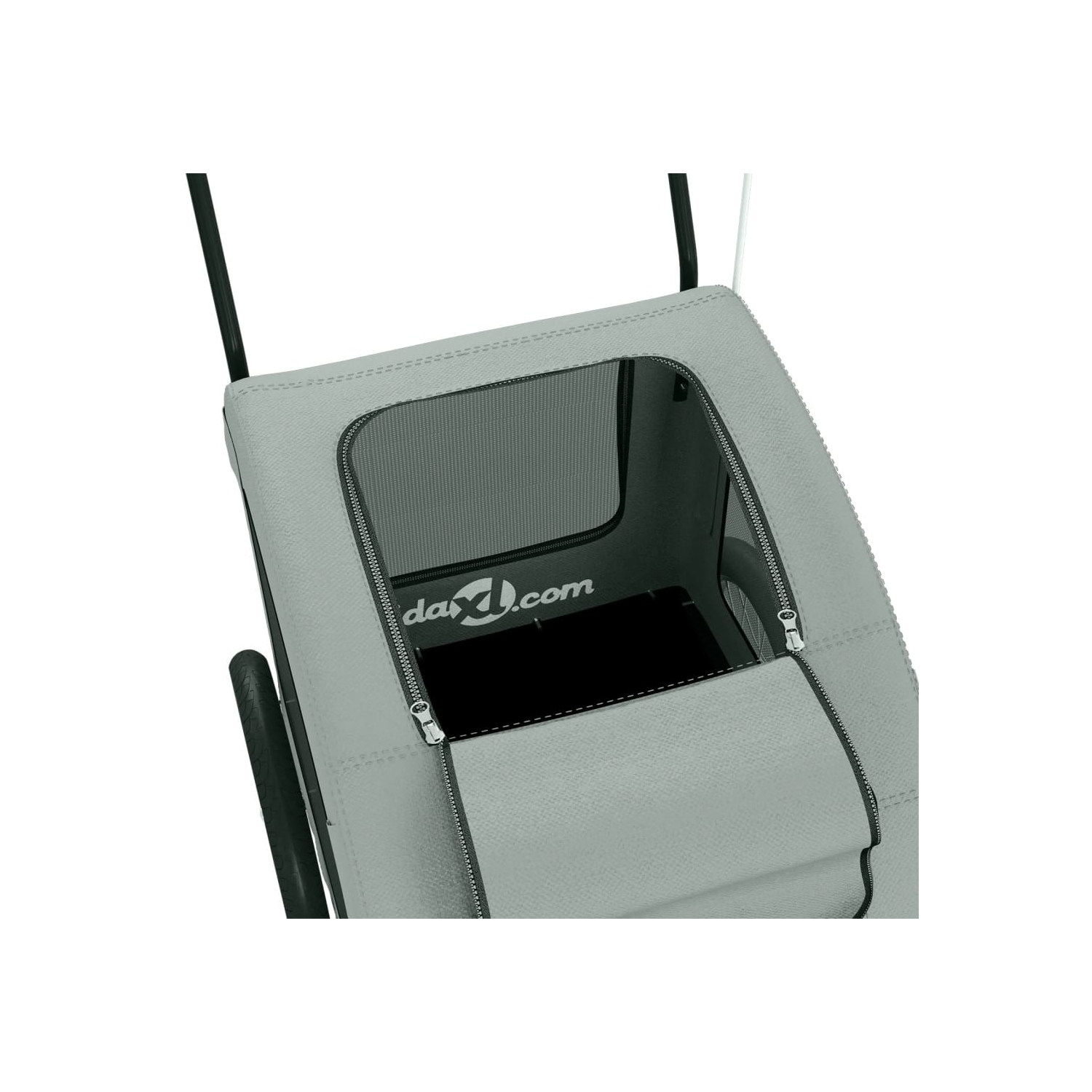 VidaXL Pet Bike Trailer Grey Oxford Fabric et fer