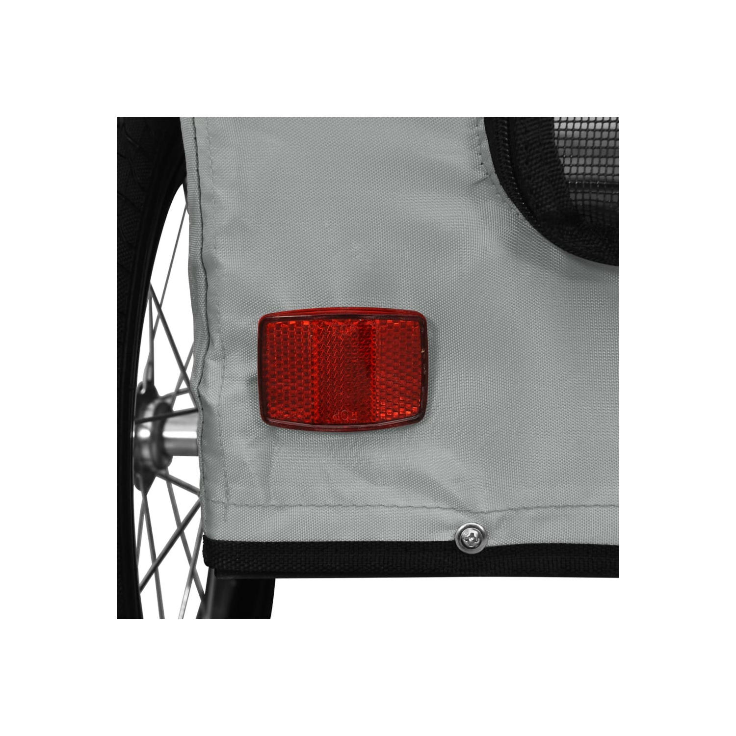 VidaXL Pet Bike Trailer Grey Oxford Fabric et fer