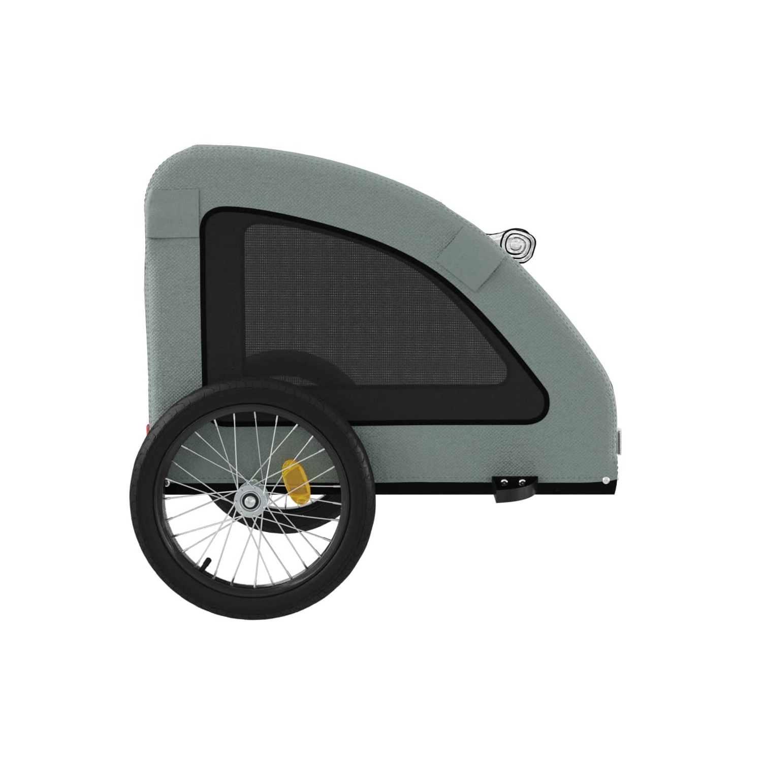 VidaXL Pet Bike Trailer Grey Oxford Fabric et fer