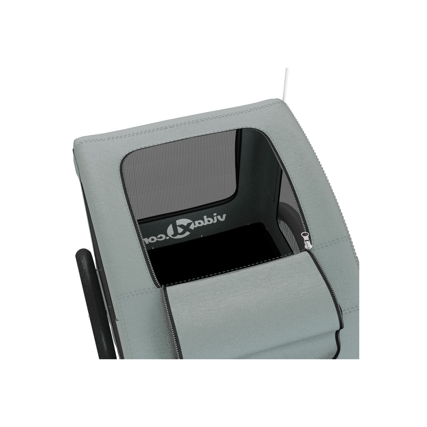 VidaXL Pet Bike Trailer Grey Oxford Fabric et fer