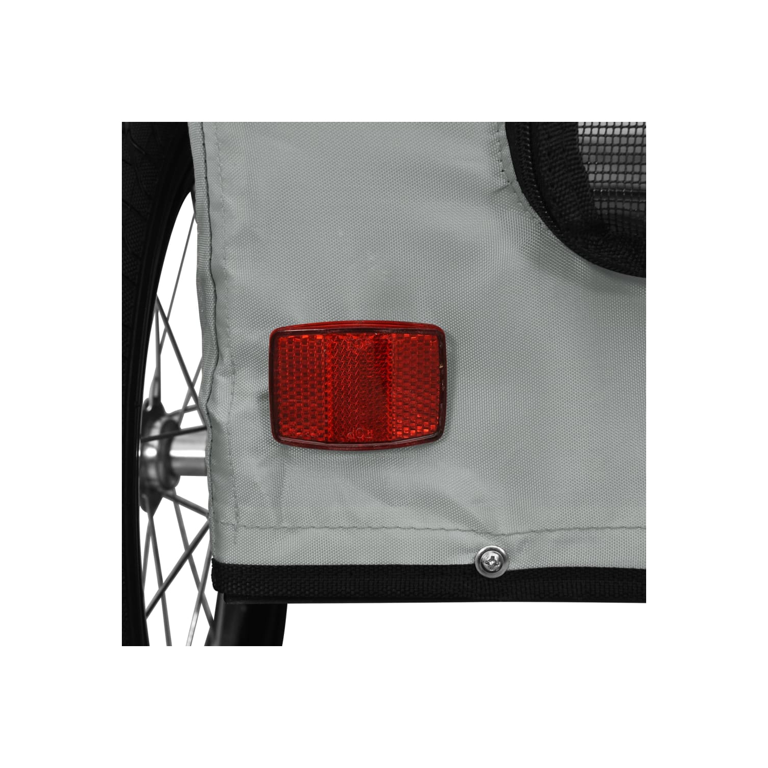 VidaXL Pet Bike Trailer Grey Oxford Fabric et fer