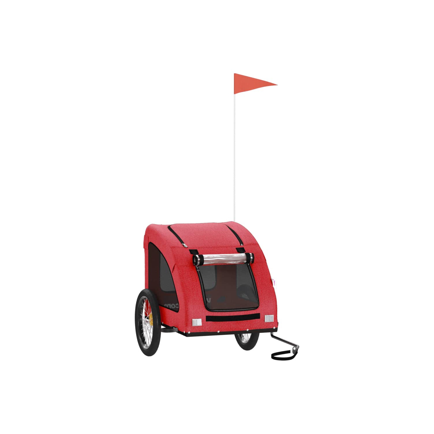 Remorque de vélo pour animaux de compagnie en tissu Oxford rouge et fer de vidaXL