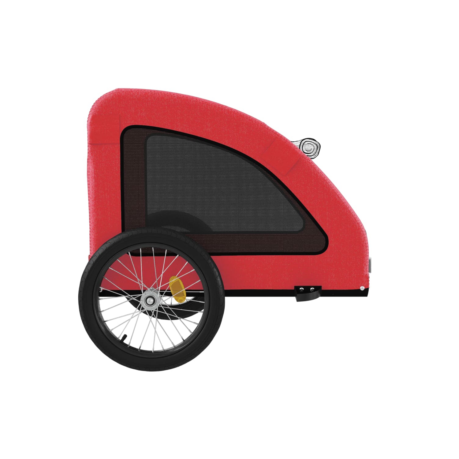 Remorque de vélo pour animaux de compagnie en tissu Oxford rouge et fer de vidaXL