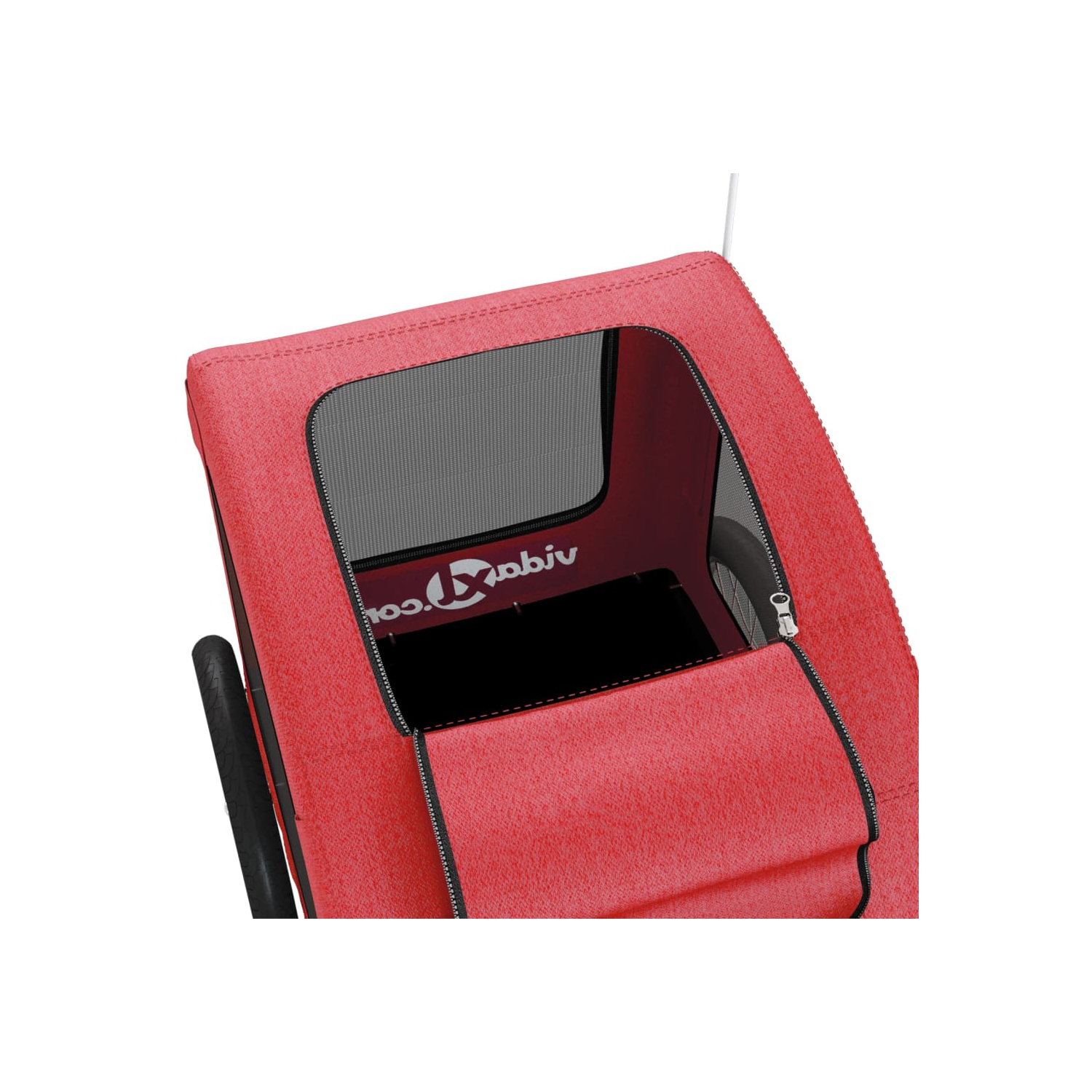 Remorque de vélo pour animaux de compagnie en tissu Oxford rouge et fer de vidaXL