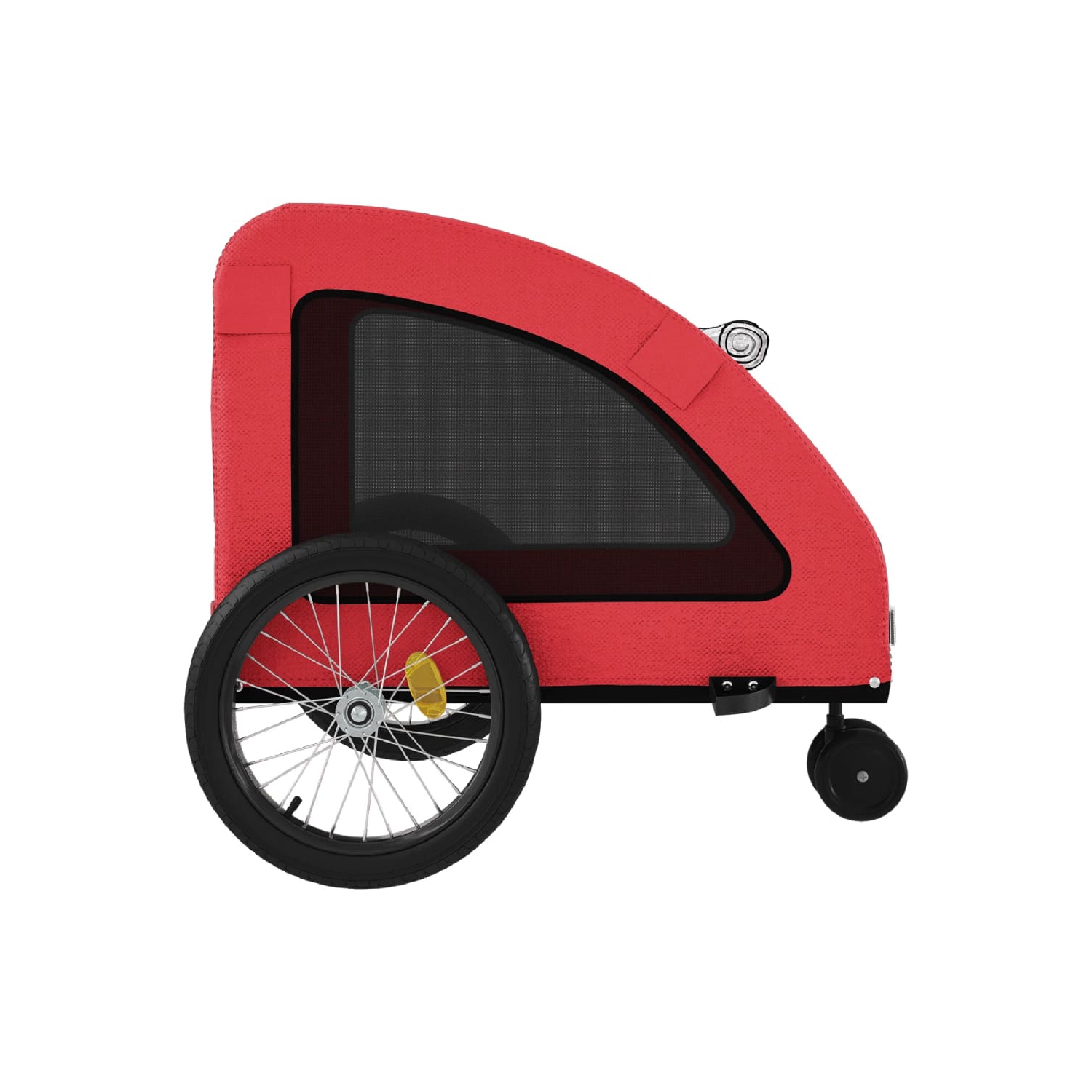 Remorque de vélo pour animaux de compagnie en tissu Oxford rouge et fer de vidaXL