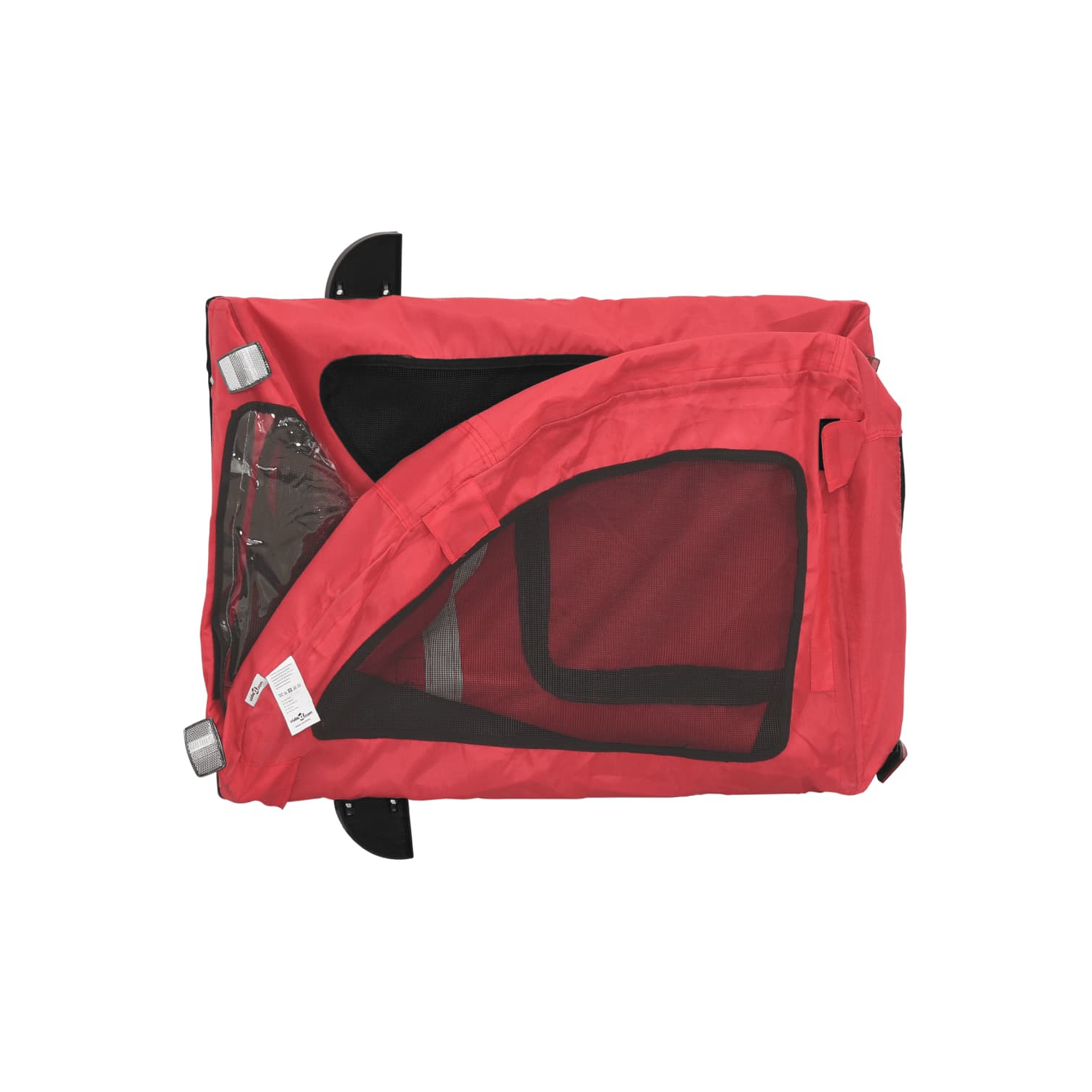 Remorque de vélo pour animaux de compagnie en tissu Oxford rouge et fer de vidaXL