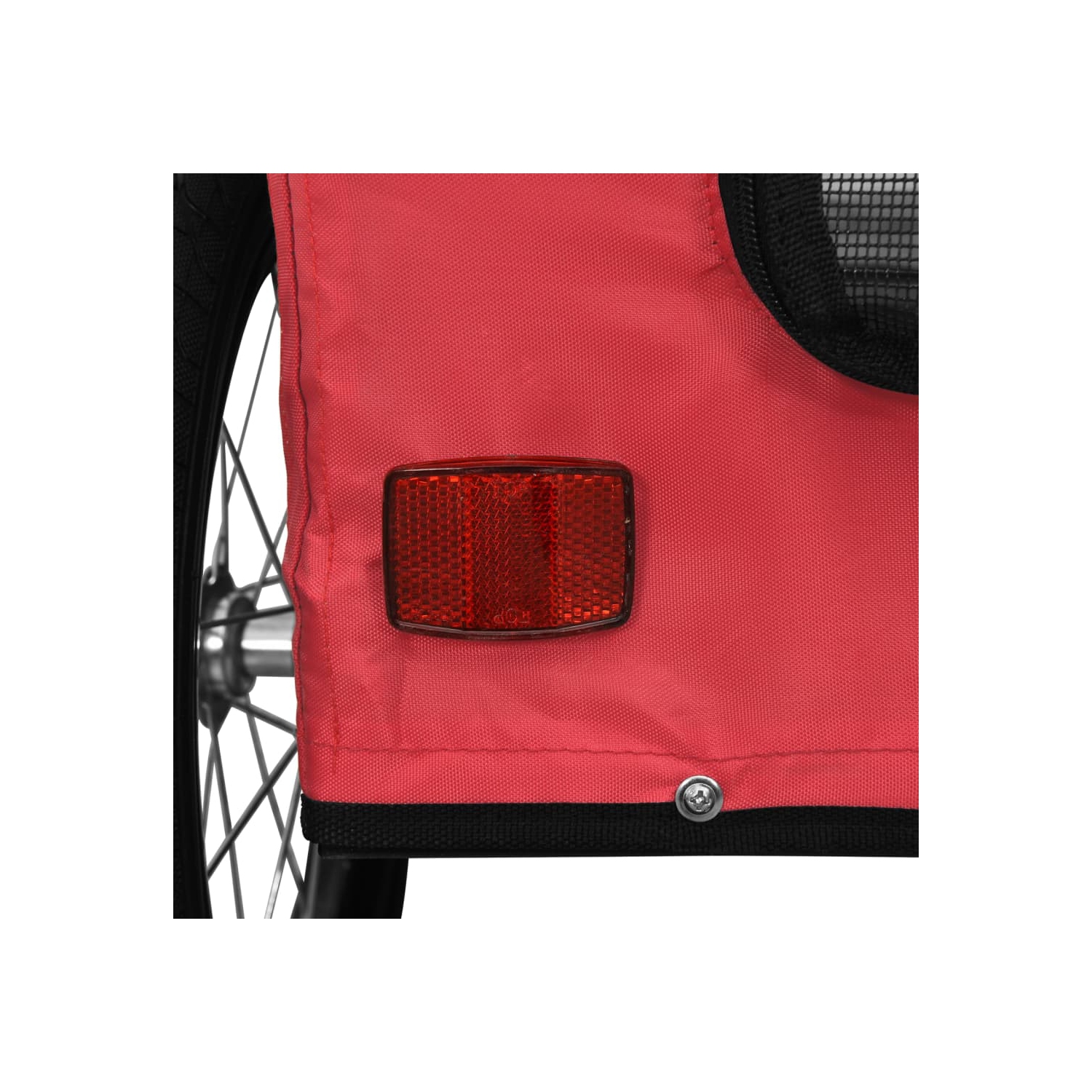 Remorque de vélo pour animaux de compagnie en tissu Oxford rouge et fer de vidaXL