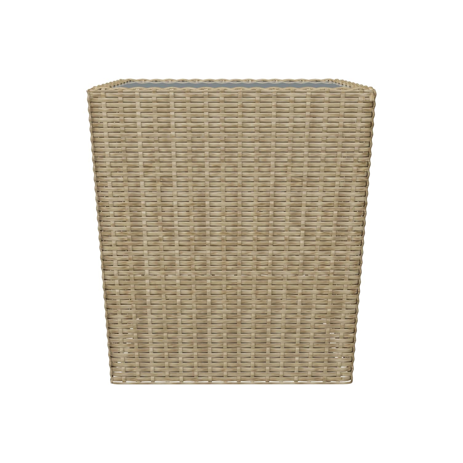 vidaXL 3 Piece Bistro Set Poly Rattan and Tempered Glass Beige