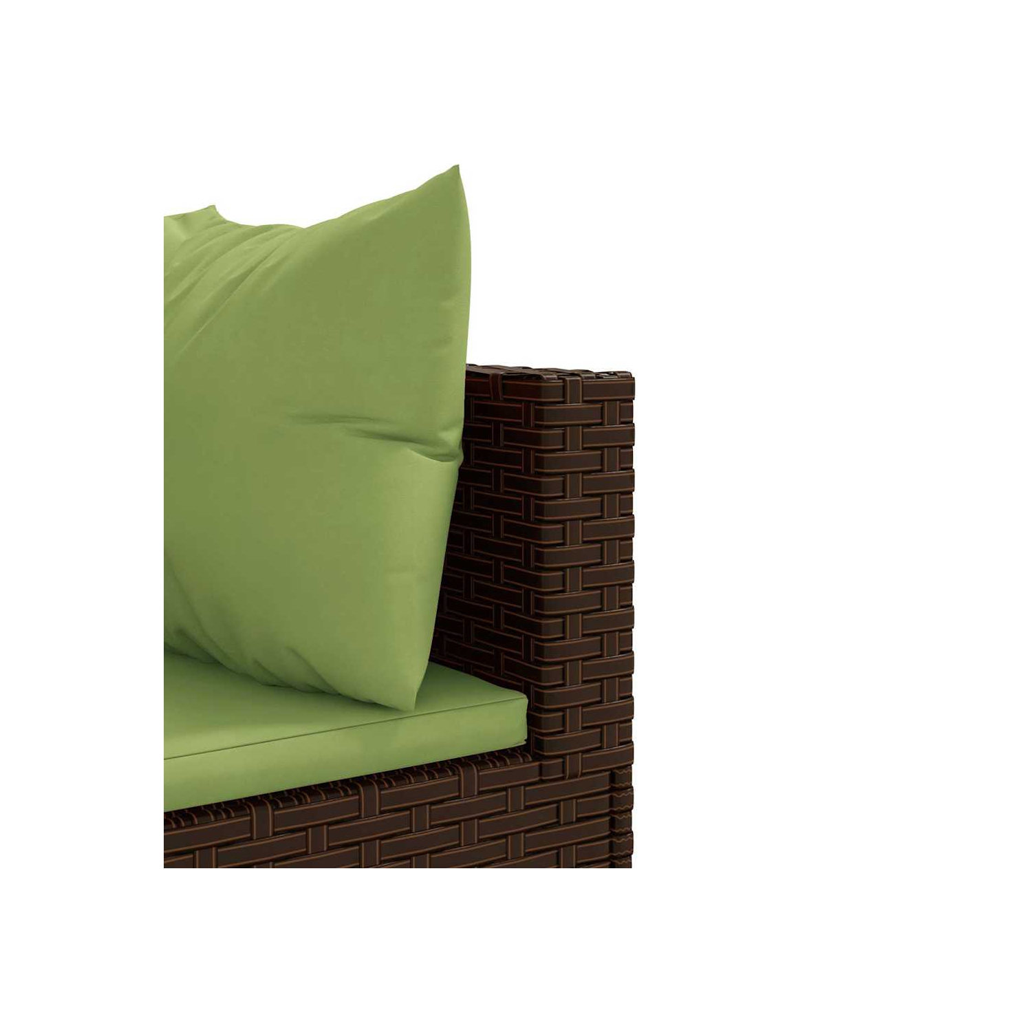 vidaXL 6 Piece Garden Lounge Set with Cushions Brown Poly Rattan