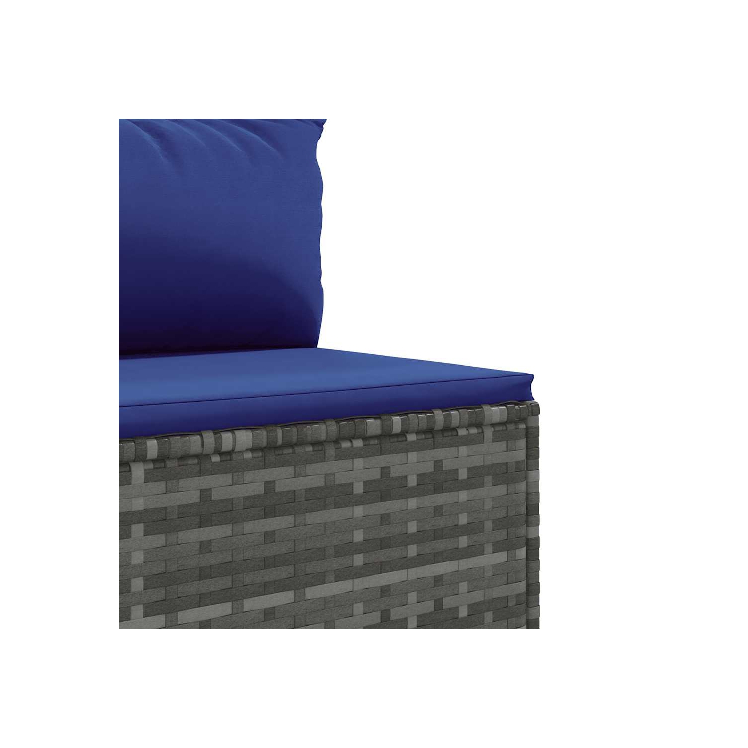 vidaXL 5 Piece Garden Lounge Set with Cushions Grey Poly Rattan