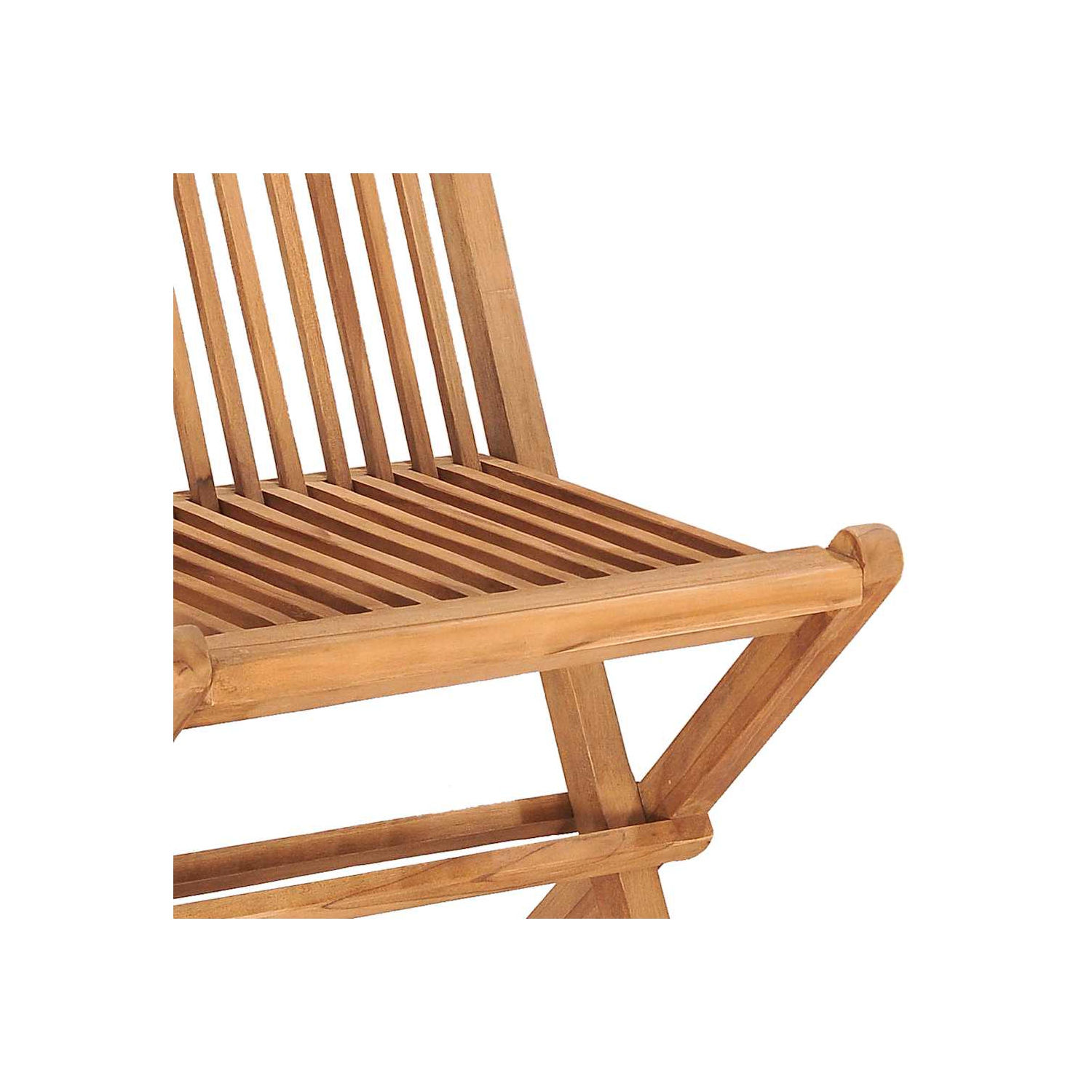 vidaXL 3 Piece Folding Outdoor Dining Set with Cushion Solid Teak Wood