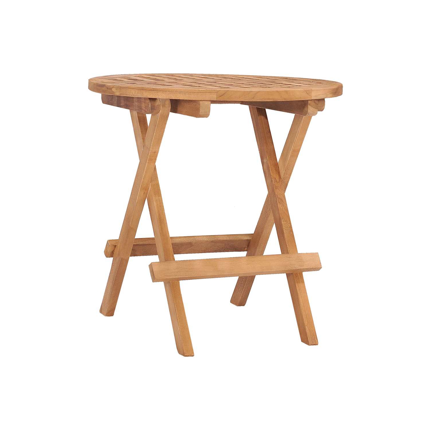 vidaXL 3 Piece Folding Outdoor Dining Set with Cushion Solid Teak Wood