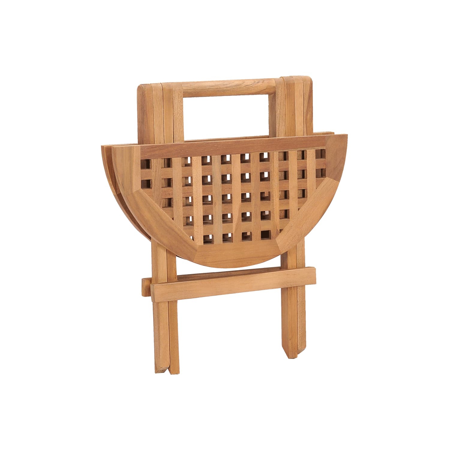 vidaXL 3 Piece Folding Outdoor Dining Set with Cushion Solid Teak Wood