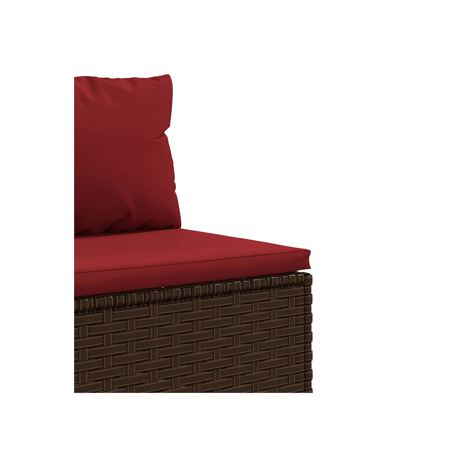 vidaXL 5 Piece Garden Lounge Set with Cushions Brown Poly Rattan