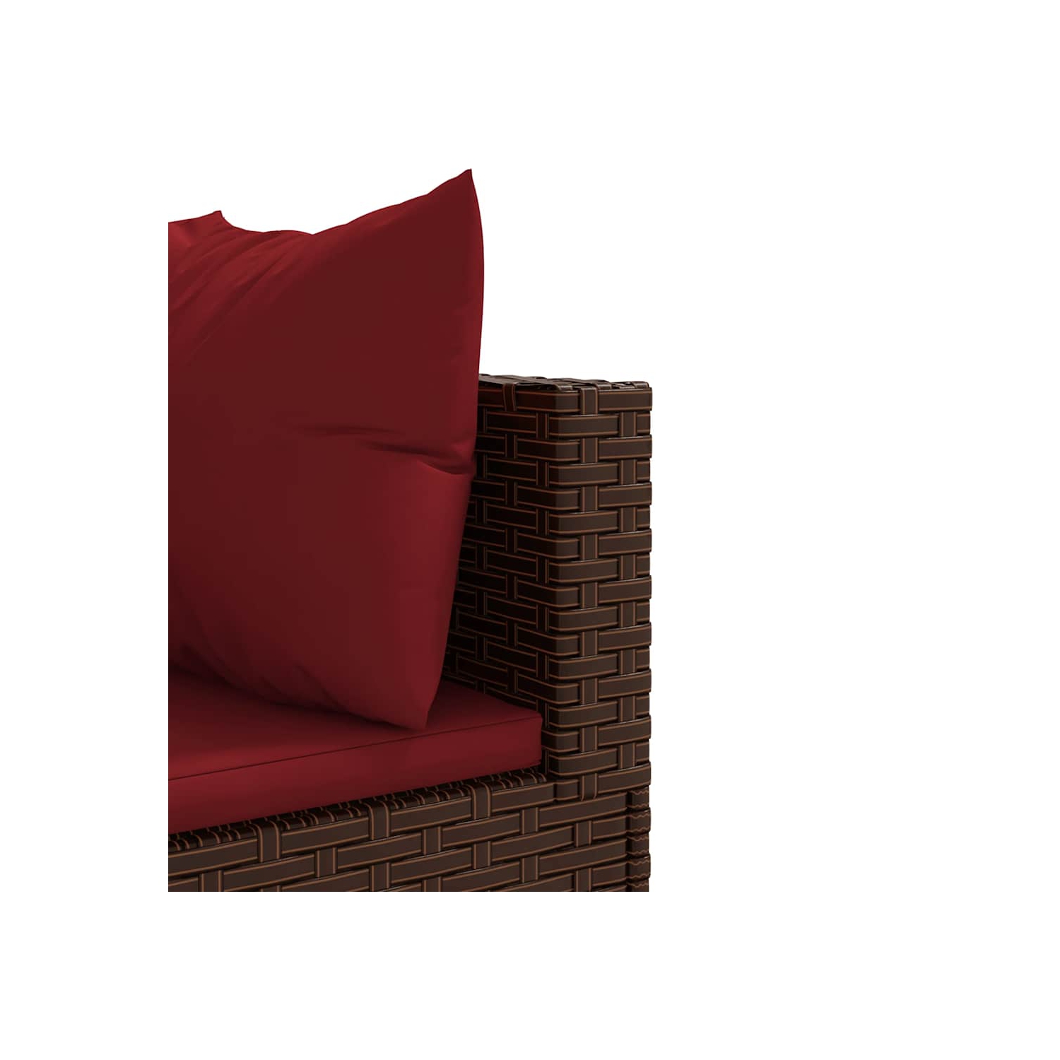 vidaXL 5 Piece Garden Lounge Set with Cushions Brown Poly Rattan