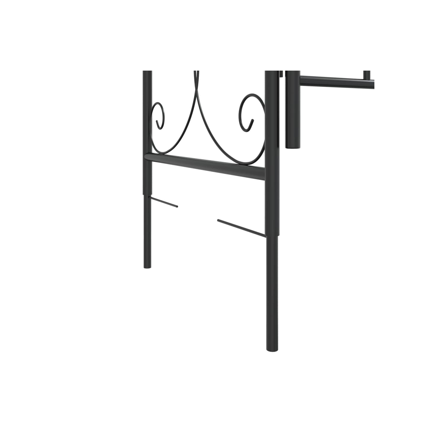 Arche de jardin avec porte en acier noir 108x45x235&nbsp;cm