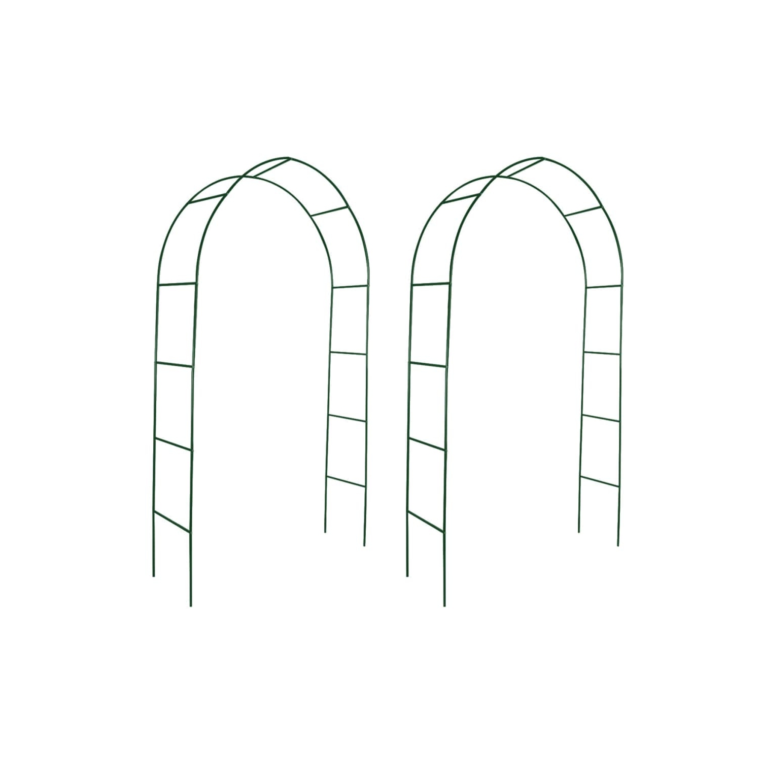 VidaXL – Arche de jardin en treillis d'arche, arche en métal, résistant aux intempéries, 94 1 haut. X 55 larg., noir, 2 larg. X 5 prof. (Po)