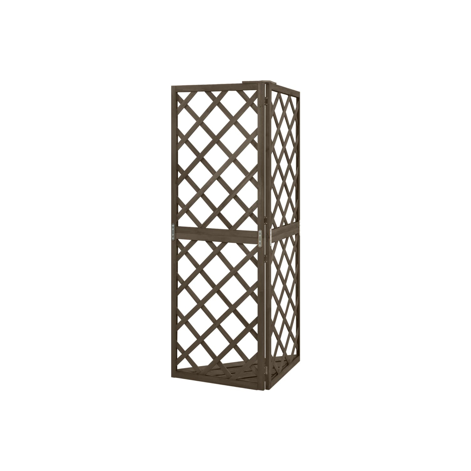 vidaXL Corner Trellis Grey 50x50x145 cm Solid Fir Wood