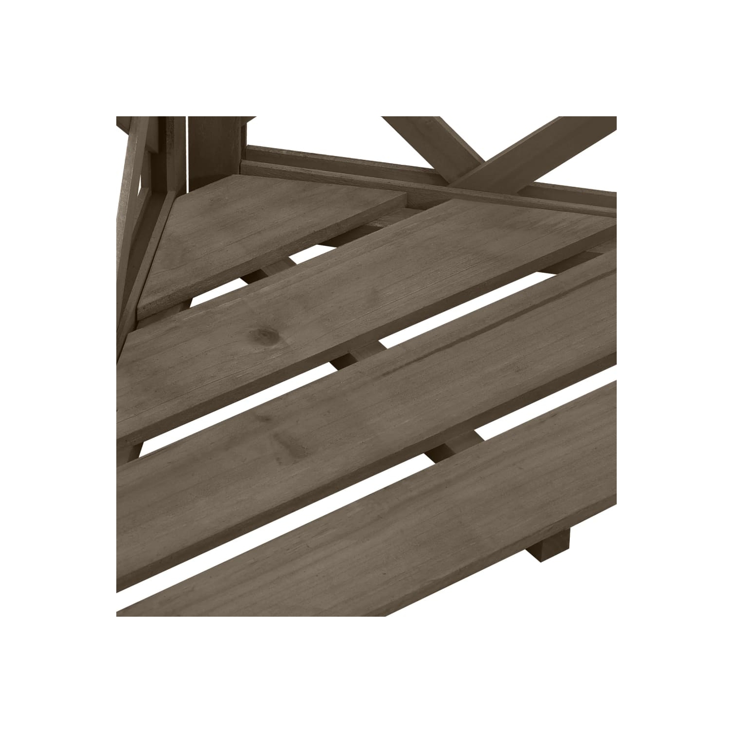 vidaXL Corner Trellis Grey 50x50x145 cm Solid Fir Wood