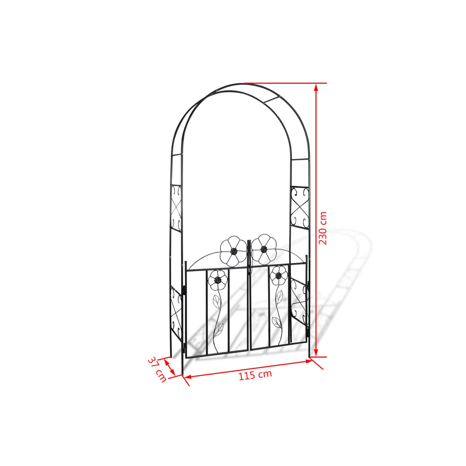 Porte en arche de jardin vidaXL