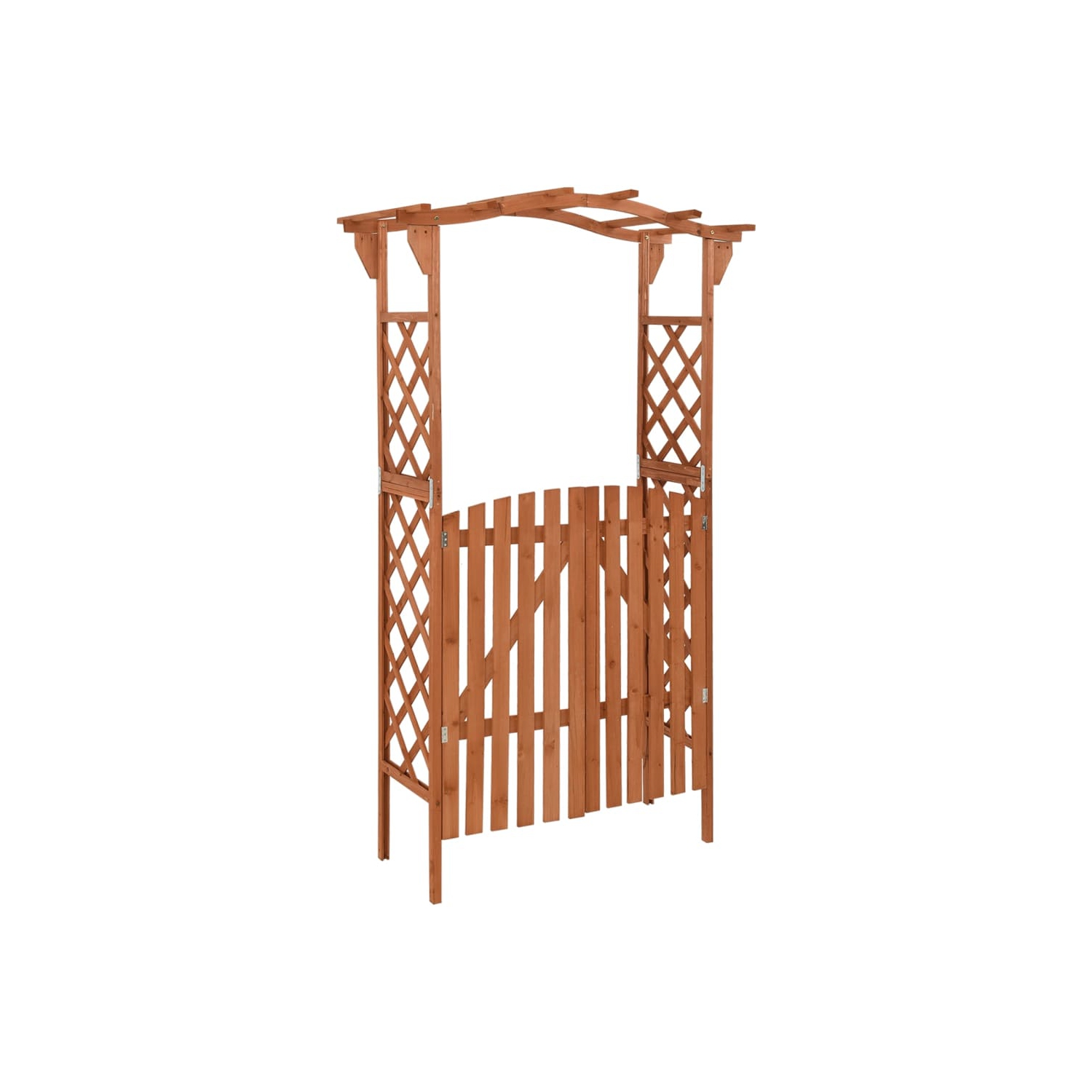 vidaXL Pergola with Gate 116x40x204 cm Solid Firwood
