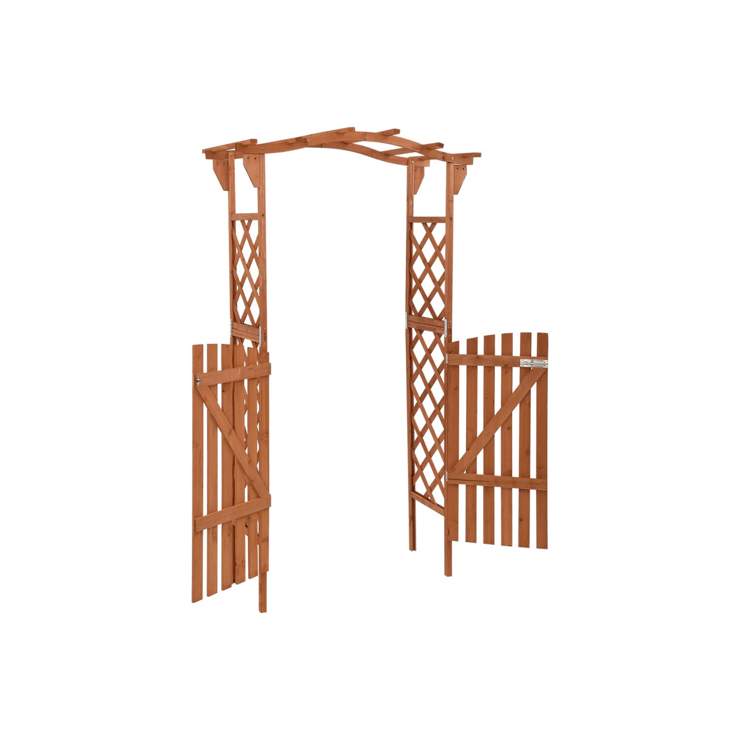 vidaXL Pergola with Gate 116x40x204 cm Solid Firwood