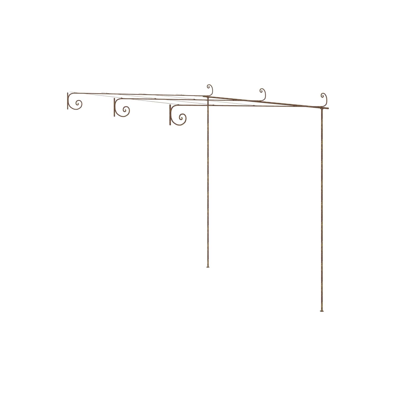 Pergola de jardin en Pergola brun antique de 3 x 3 x 3 po, en fer 2,5&nbsp;m de vidaXL