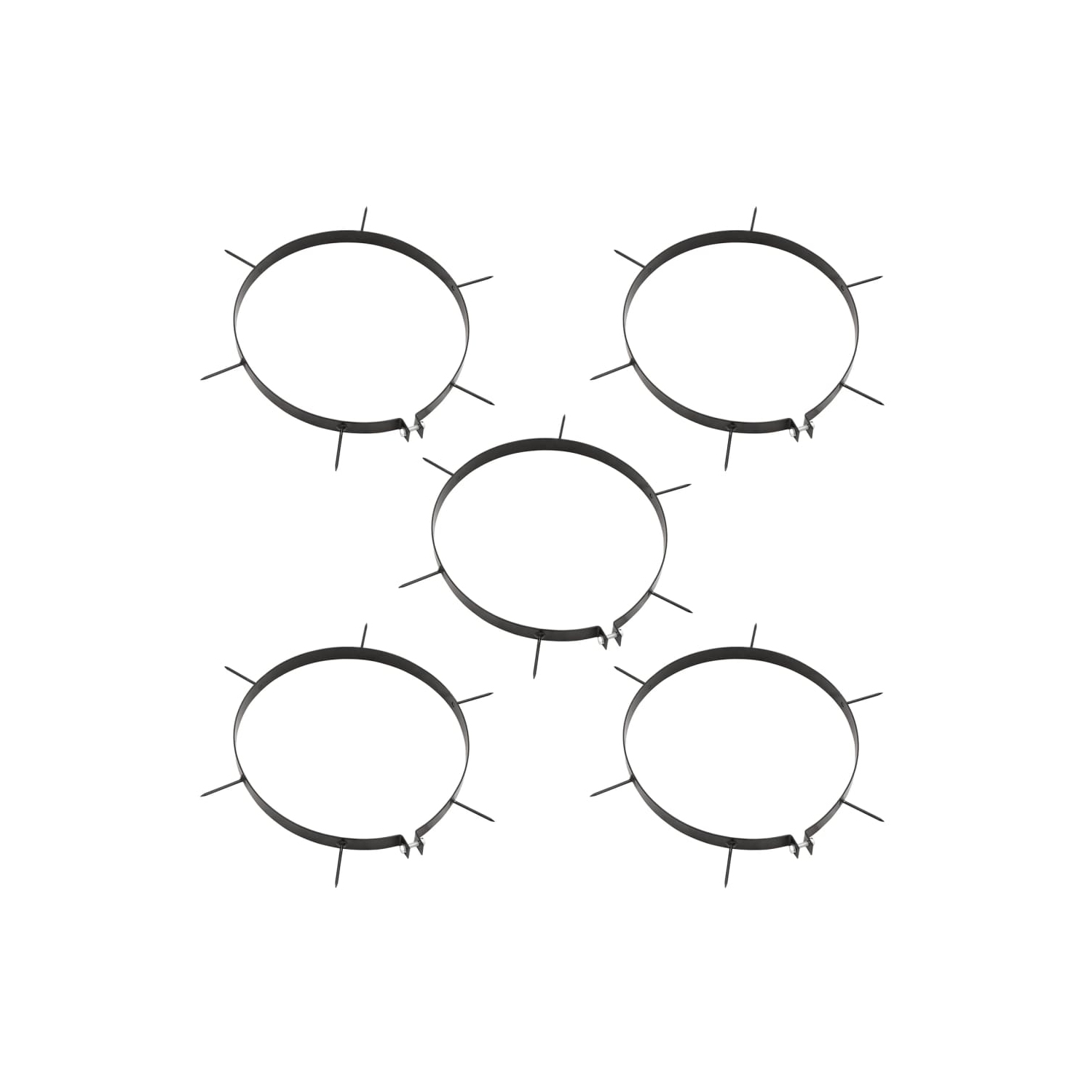 vidaXL Garden Lawn Roller Pull with Aerator Clamps Black 42 L Iron and Steel