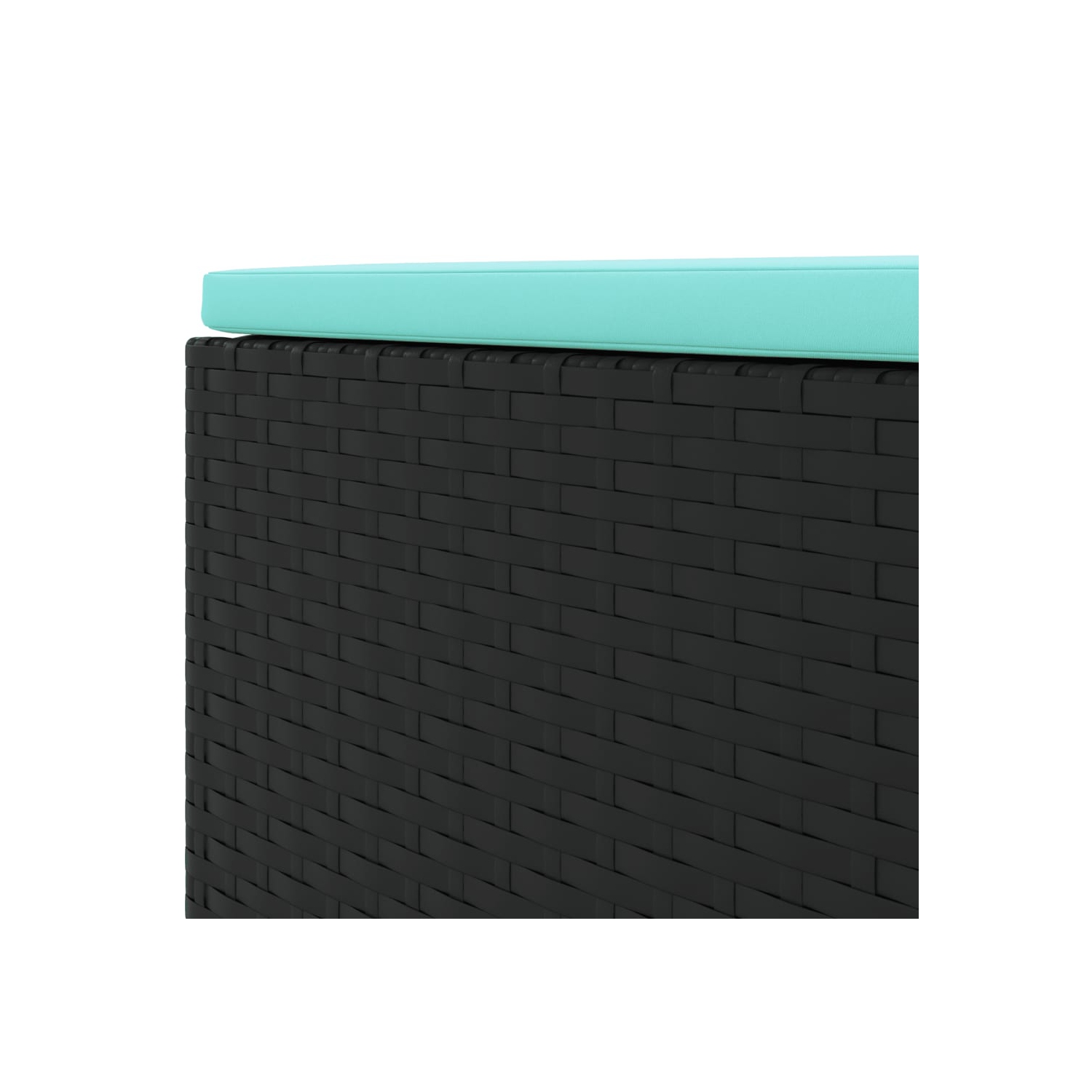 Ensemble de salon de jardin de 4 pièces avec coussins en poly rotin noir de vidaXL