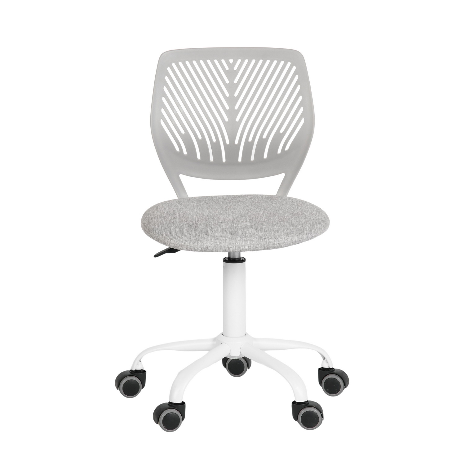 Homy Casa Adjustable Task Chair with Ergonomic Back Soft Seat Wheels, Grey