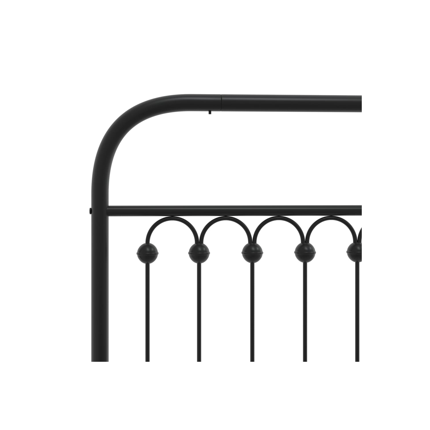 Cadre de lit en métal vidaXL sans matelas avec tête de lit noir 100 x 200 cm