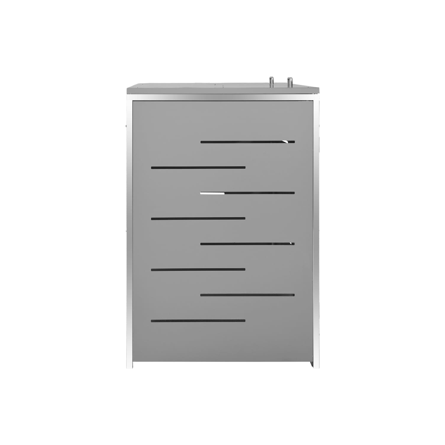 vidaXL Double Wheelie Bin Shed 138x77.5x112.5 cm Stainless Steel