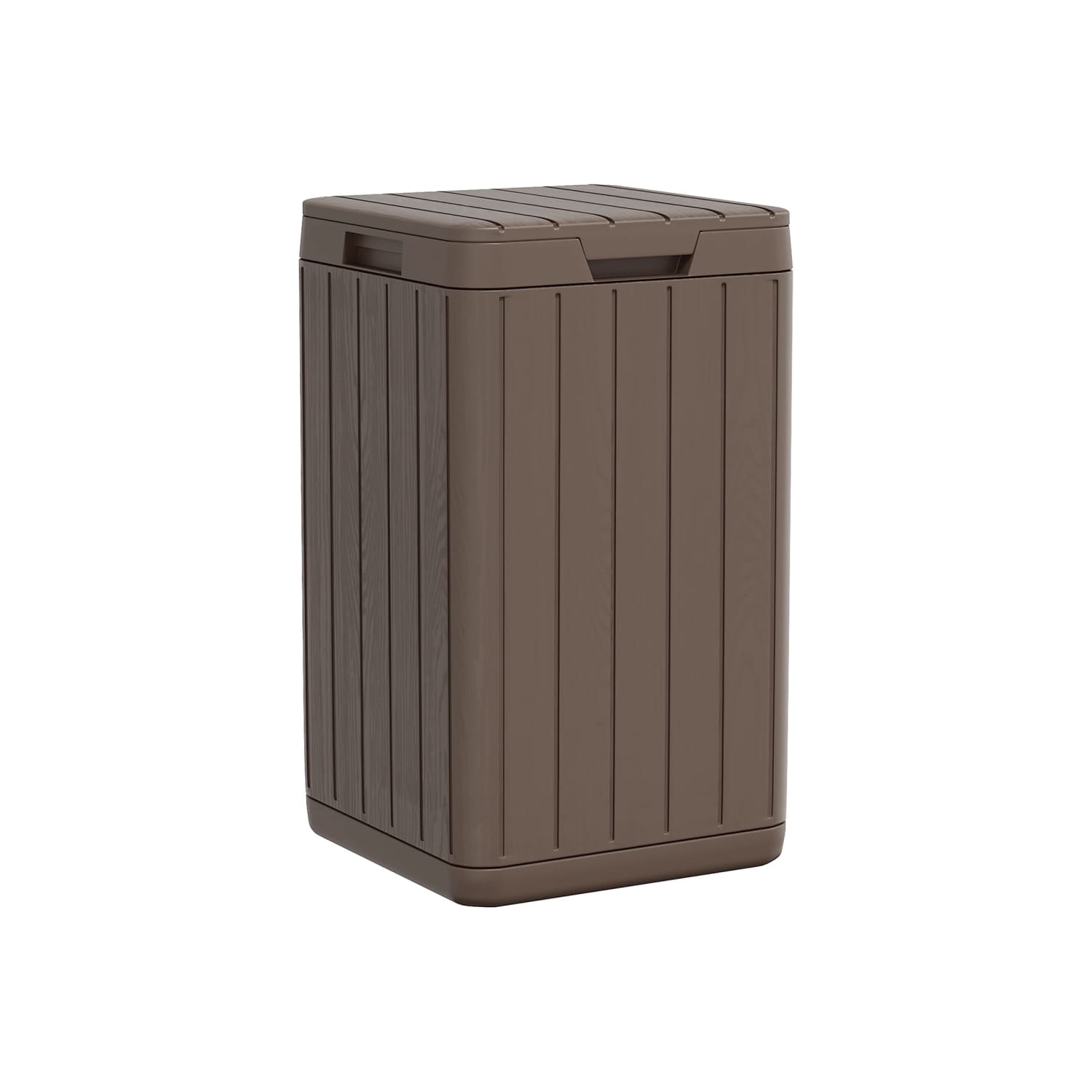 vidaXL Outdoor Garbage Bin Brown 38x38x65 cm PP