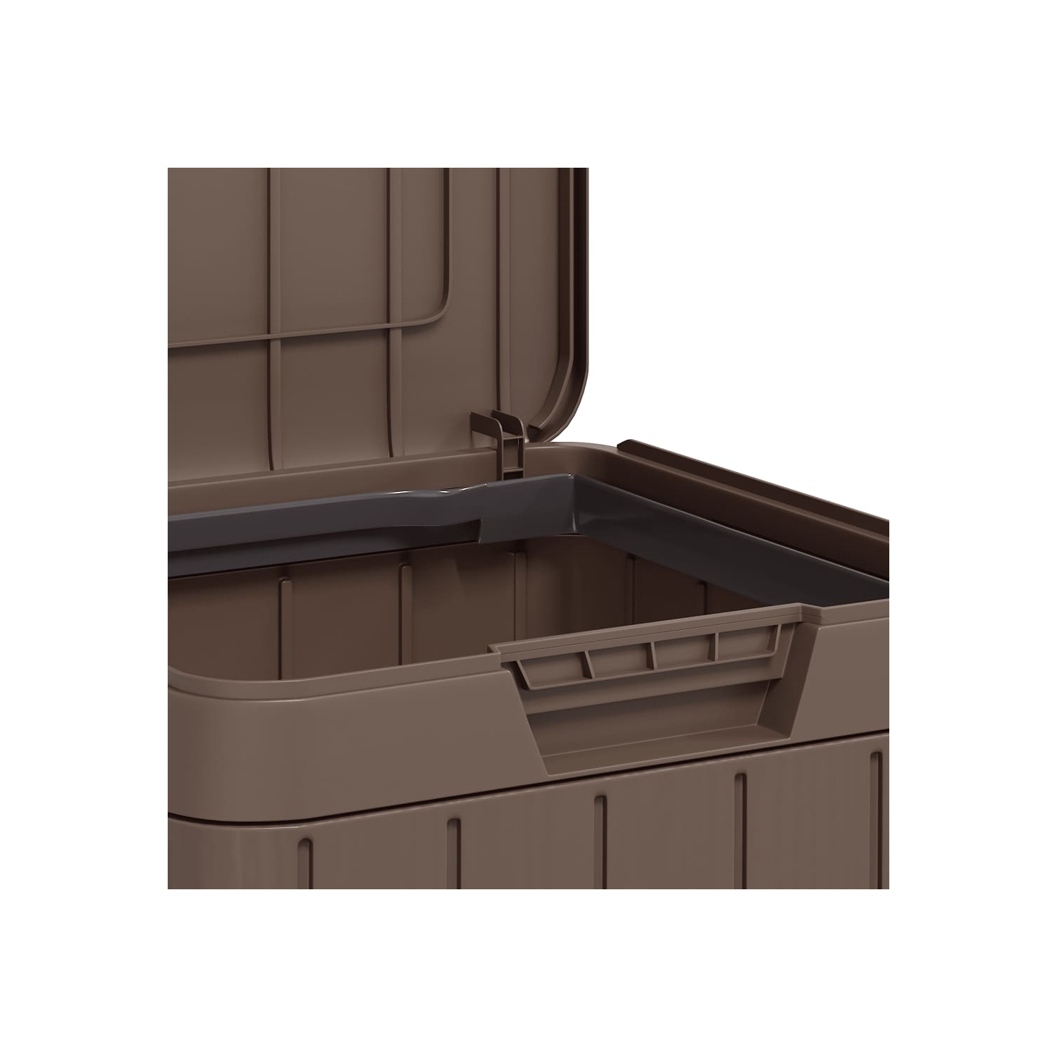 vidaXL Outdoor Garbage Bin Brown 38x38x65 cm PP