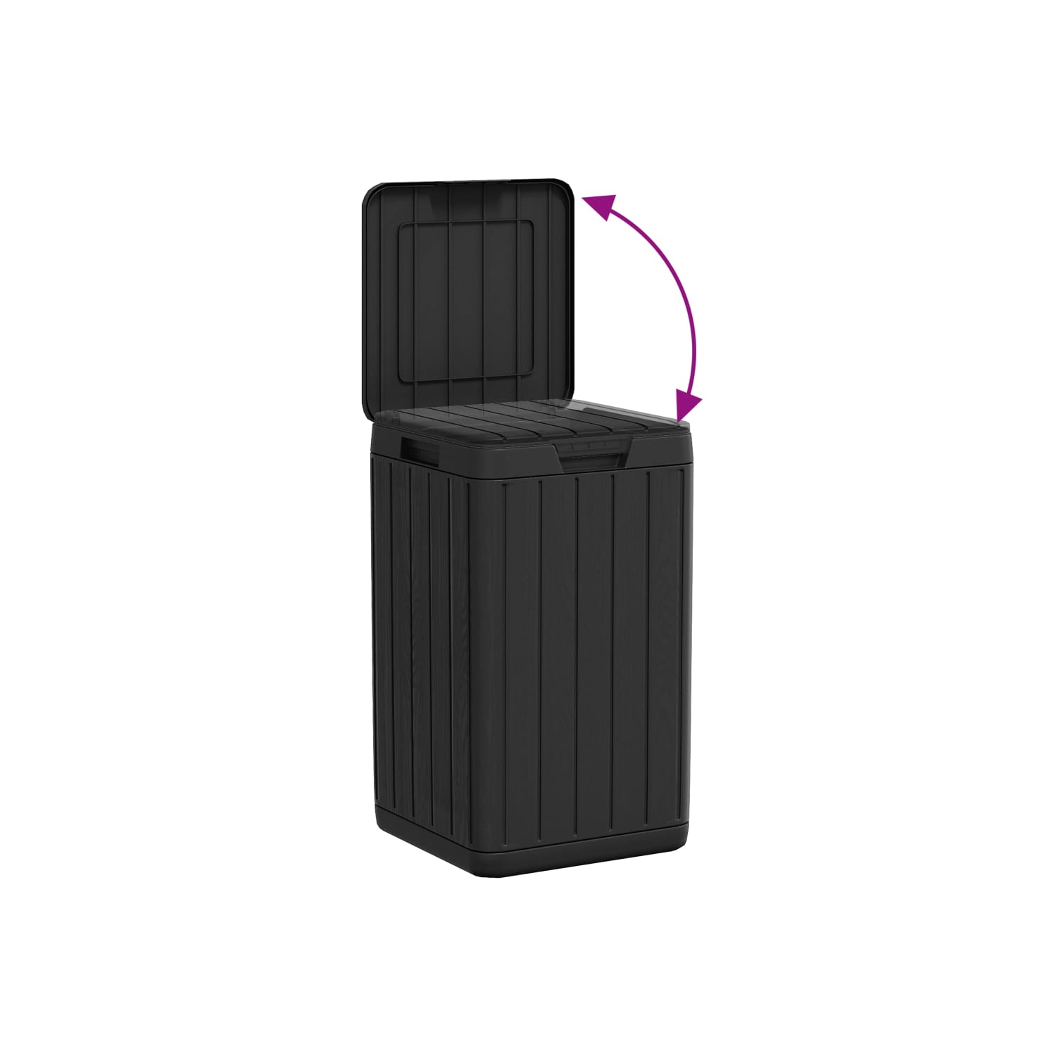 vidaXL Outdoor Garbage Bin Anthracite 38x38x65 cm PP