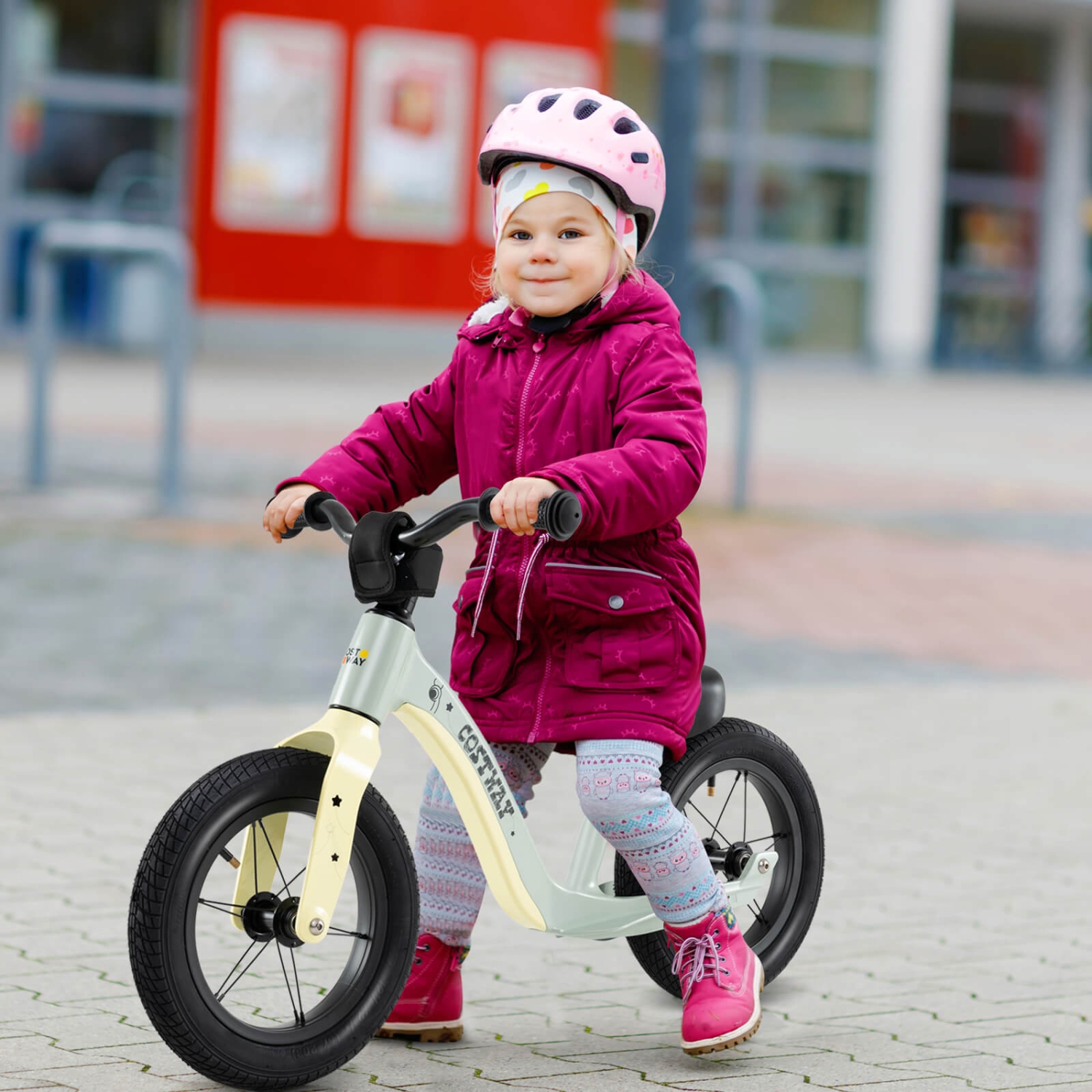 Costway 12 Inch Toddler Balance Bike No Pedal Training Bicycle withAdjustable Seat Height