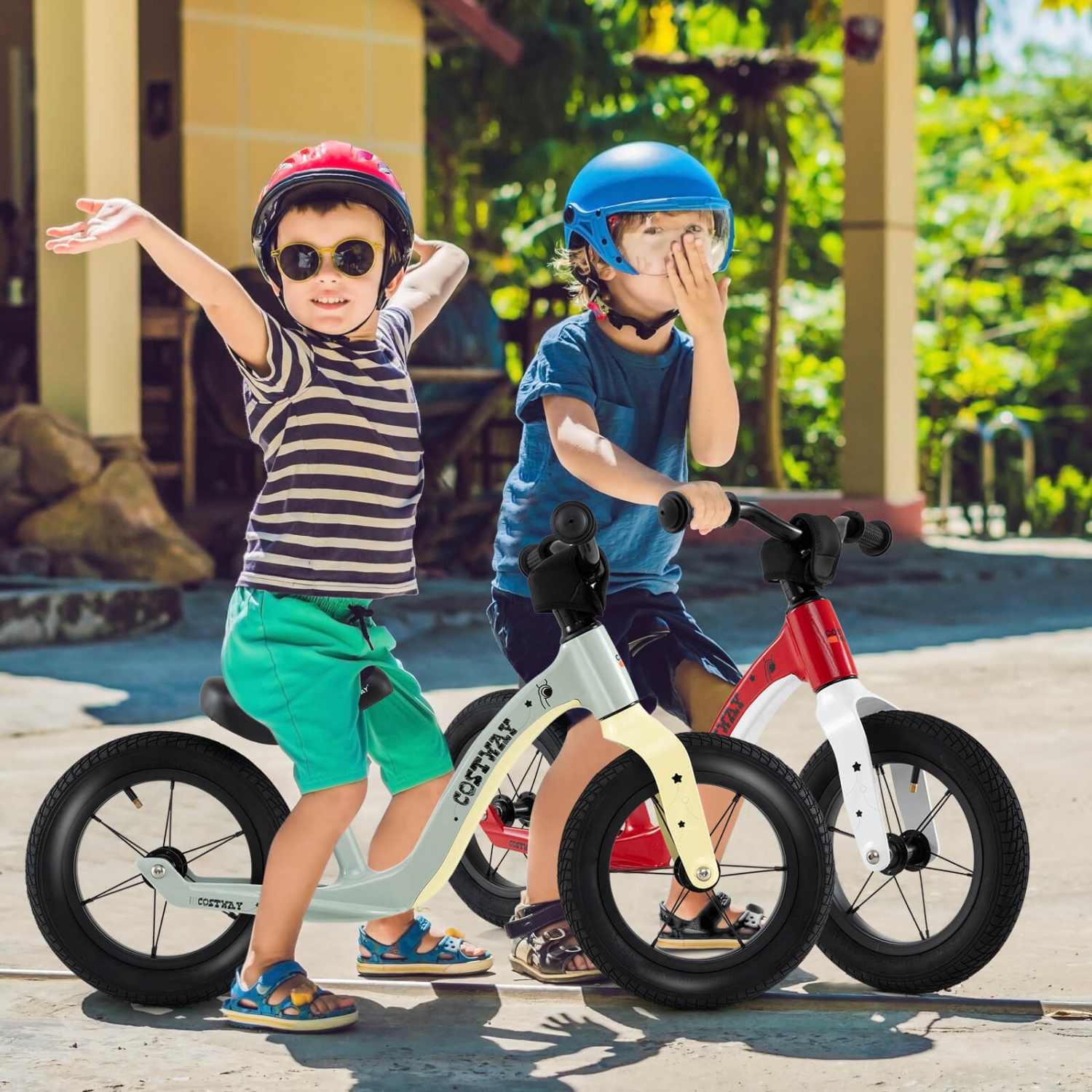 Costway 12 Inch Toddler Balance Bike No Pedal Training Bicycle withAdjustable Seat Height