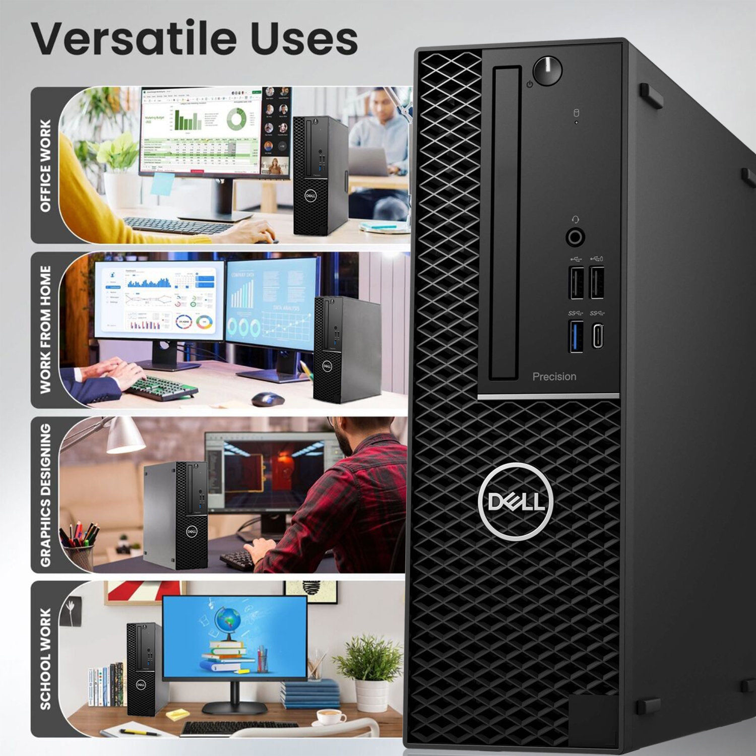 Remis à neuf - Ordinateur de bureau haute performance Precision 3430 SFF de Dell - Wi-Fi 5 Bluetooth AC7260 intégré (i7 hexacoeur d'Intel/RAM