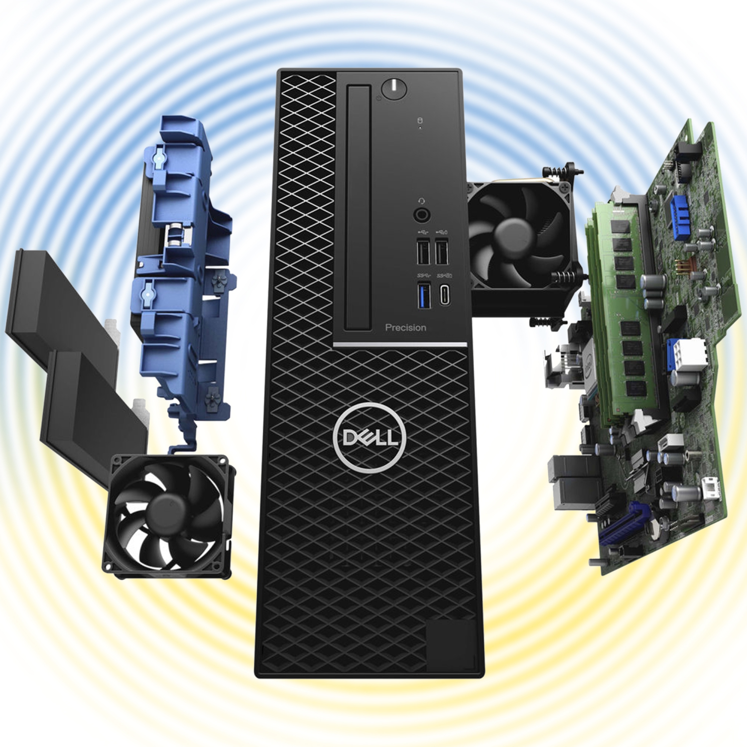 Refurbished - Dell Desktop Precision 3430 SFF Computer PC, Intel Hexa-Core i7-8700 CPU, 16GB RAM, 2TB NVMe SSD, Windows 11 Pro, Built-in WIFI 5 1200