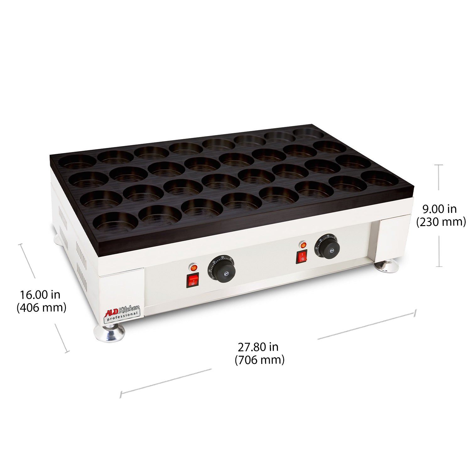 AP-109 Obanyaki Maker | Commercial | 32 Pcs | Dual Thermostat | 110V