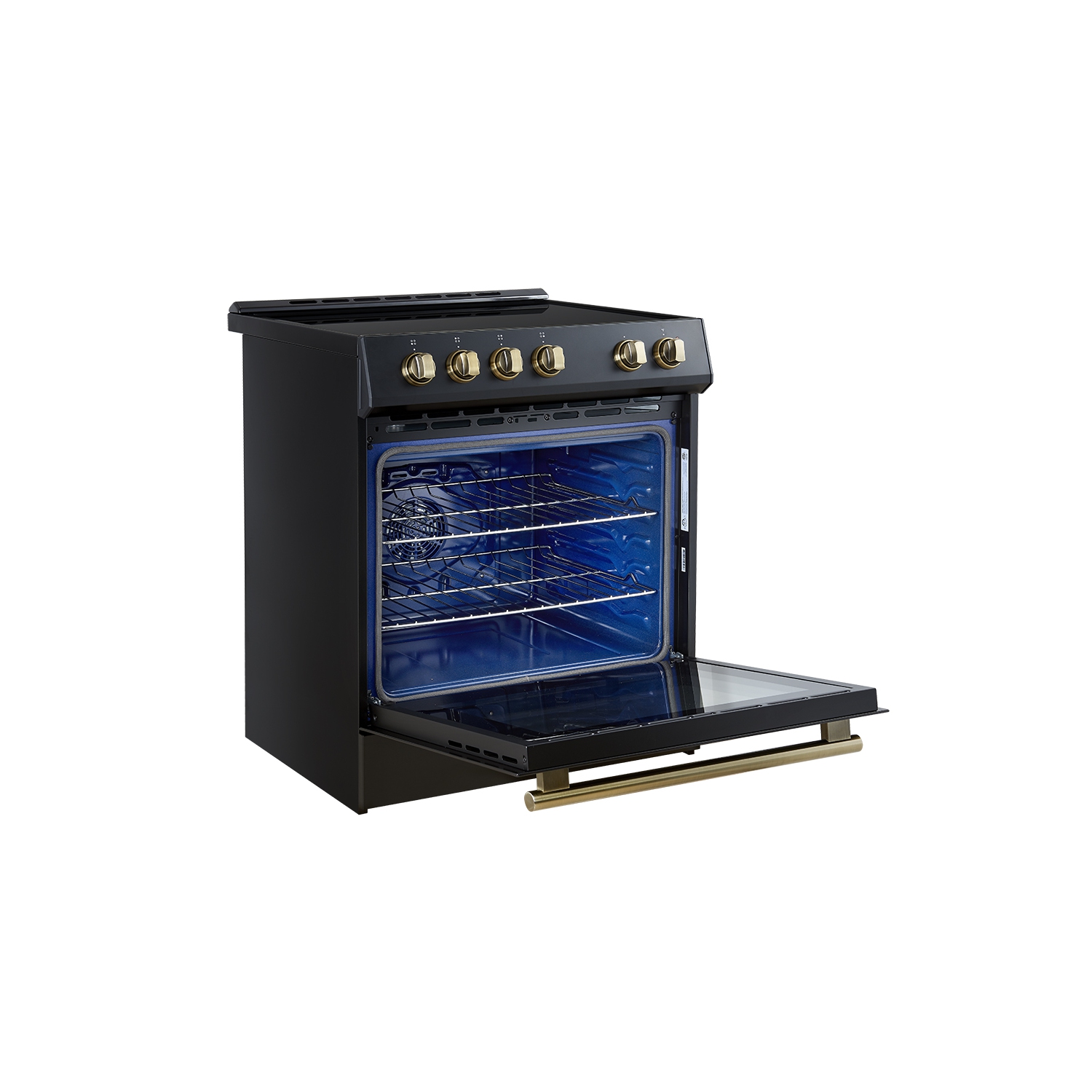 Forno Leonardo Espresso 30-Inch Slide-In Black Induction Range