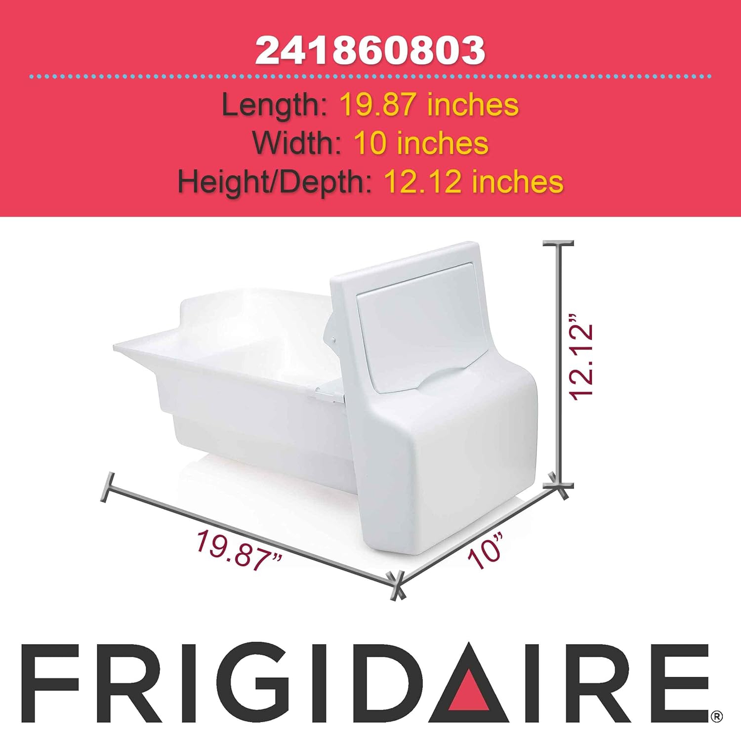 Boîte ouverte – Ensemble contenant à glace et tarière pour réfrigérateur de 241860803 L de Frigidaire